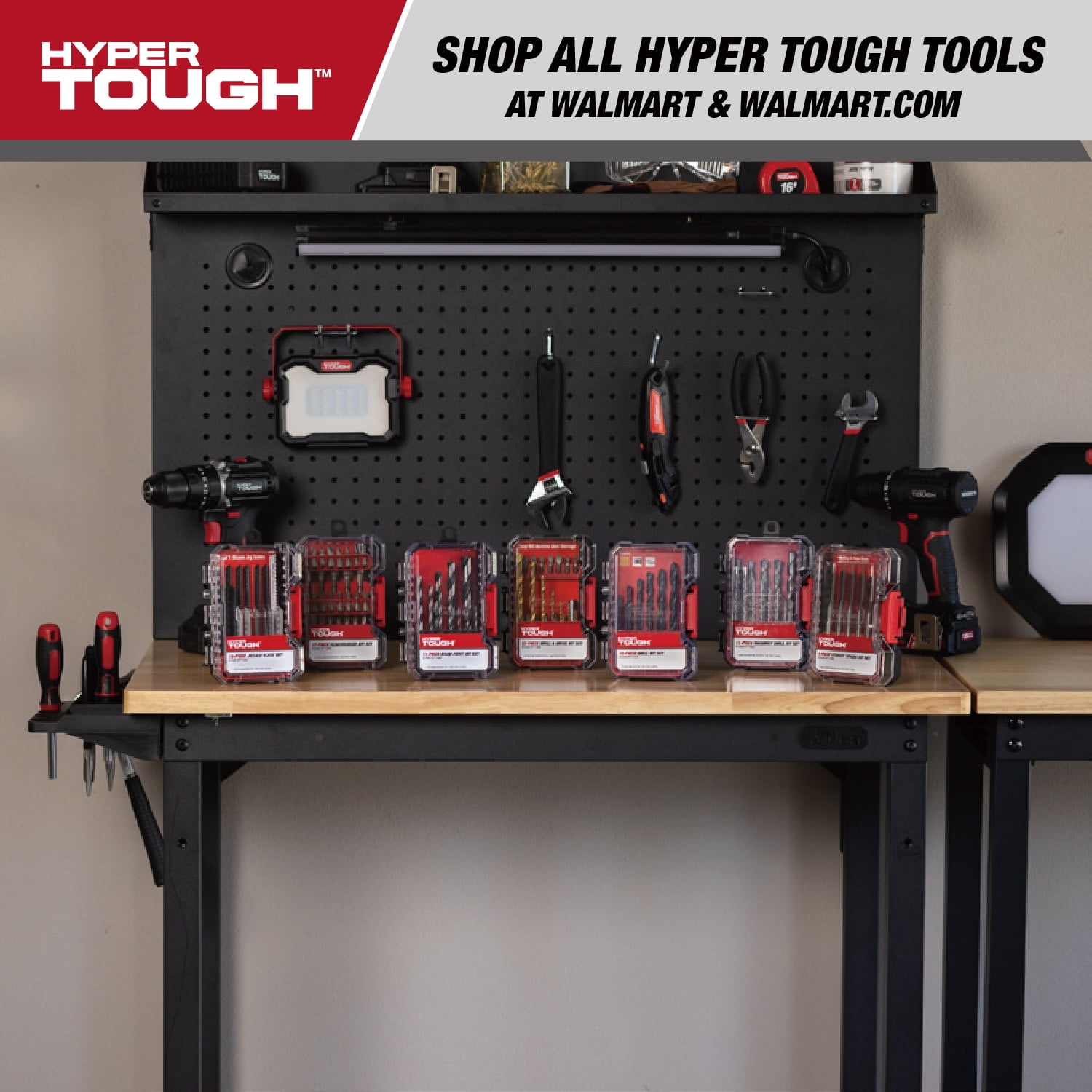 Hyper Tough Brad Point Drill Bit Set (11-Piece, 7/64 in to 1/2 in) sytdx