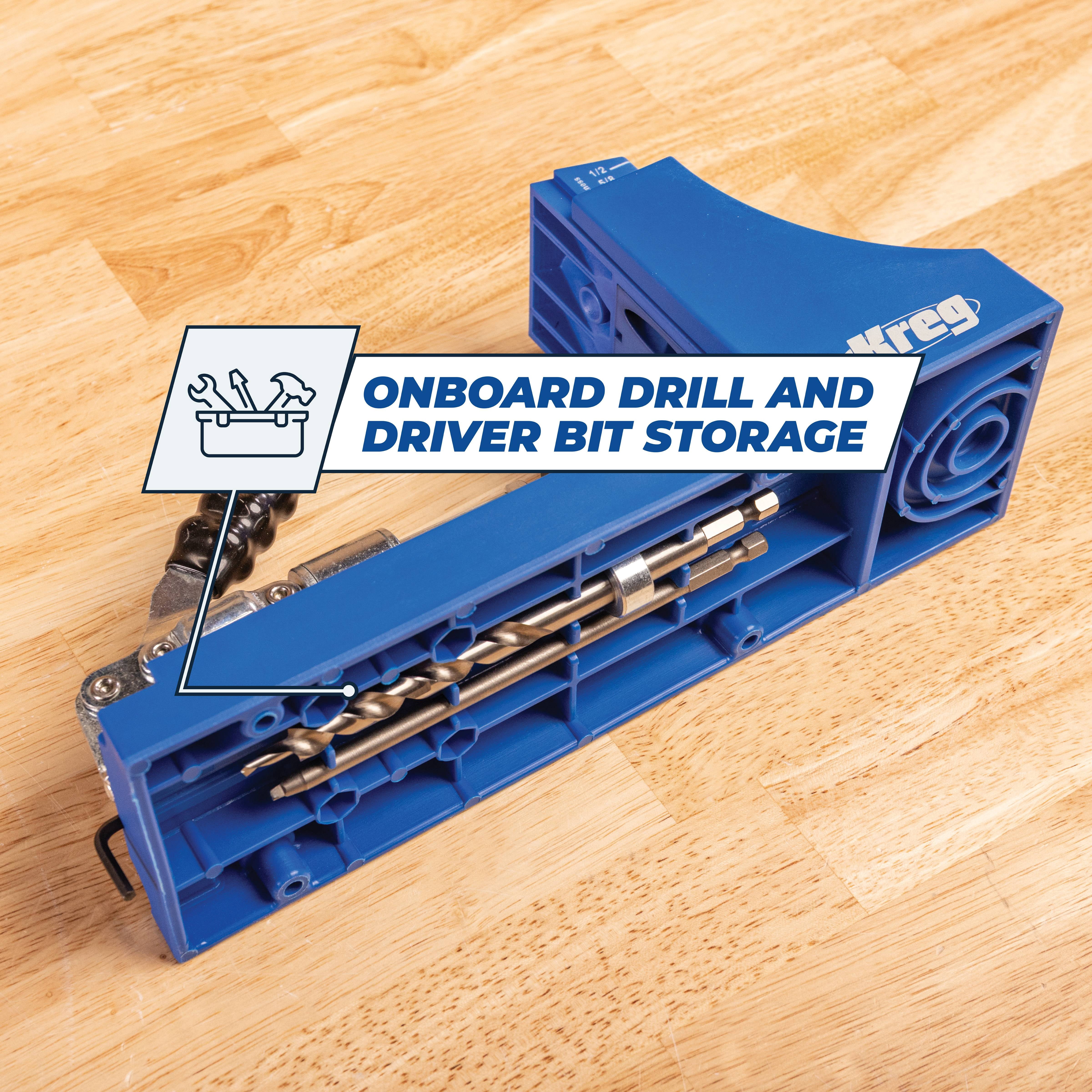 Kreg K4 Pocket Hole Jig System (Adjustable Woodworking Joinery Tool for 0.5 in to 1.5 in Thick Materials) 3z3ih