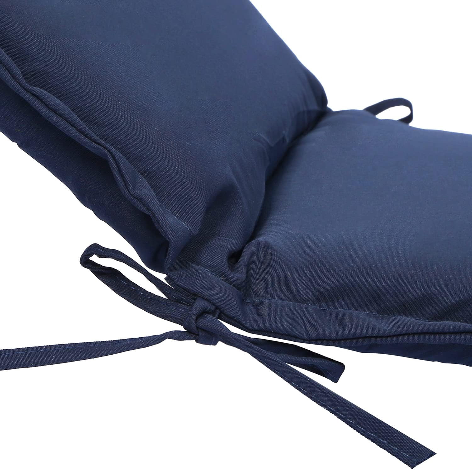 Maphissus Foldable Water-Resistant Chaise Lounge Cushion (Blue, 72 in x 21 in x 2 in, Set of 2) nlu7p