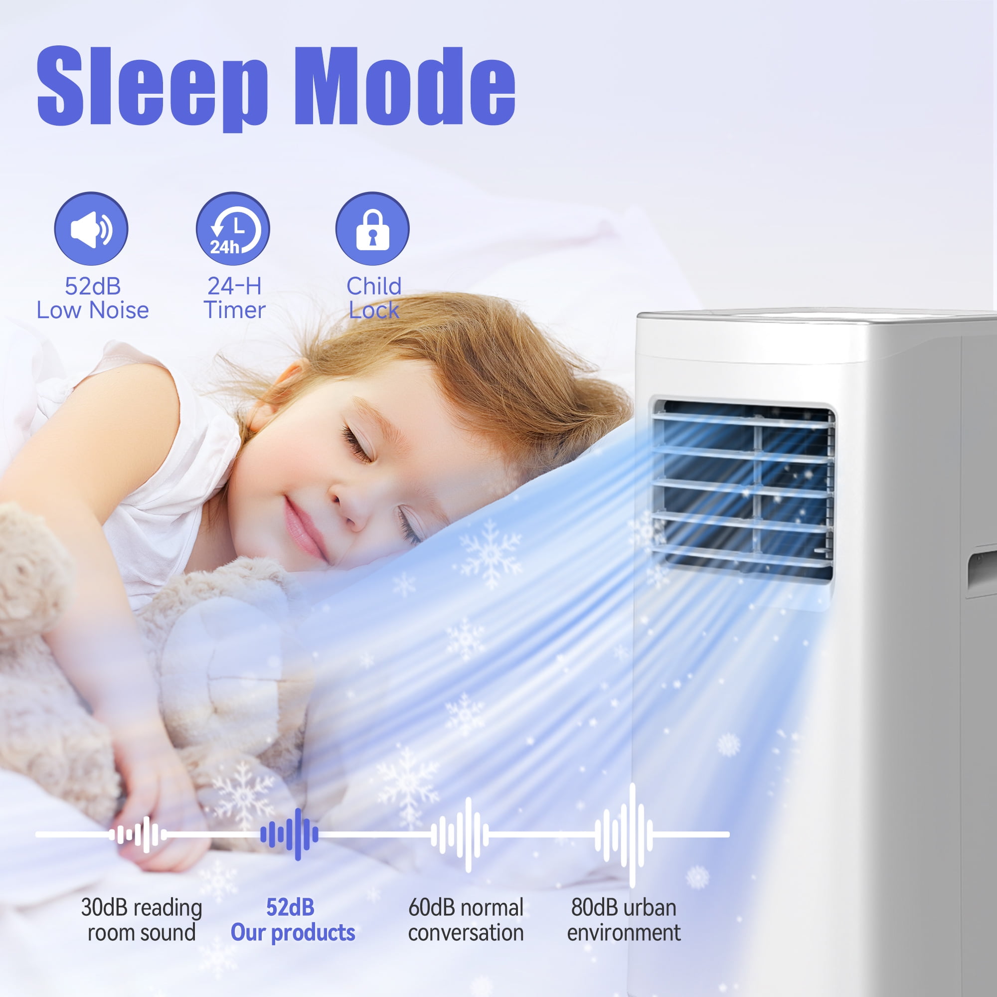 Frostorm 8500 BTU Portable Air Conditioner, 4-in-1 Cooling Fan and Dehumidifier with Remote Control (White, 360 sq. ft. Coverage) rj54d