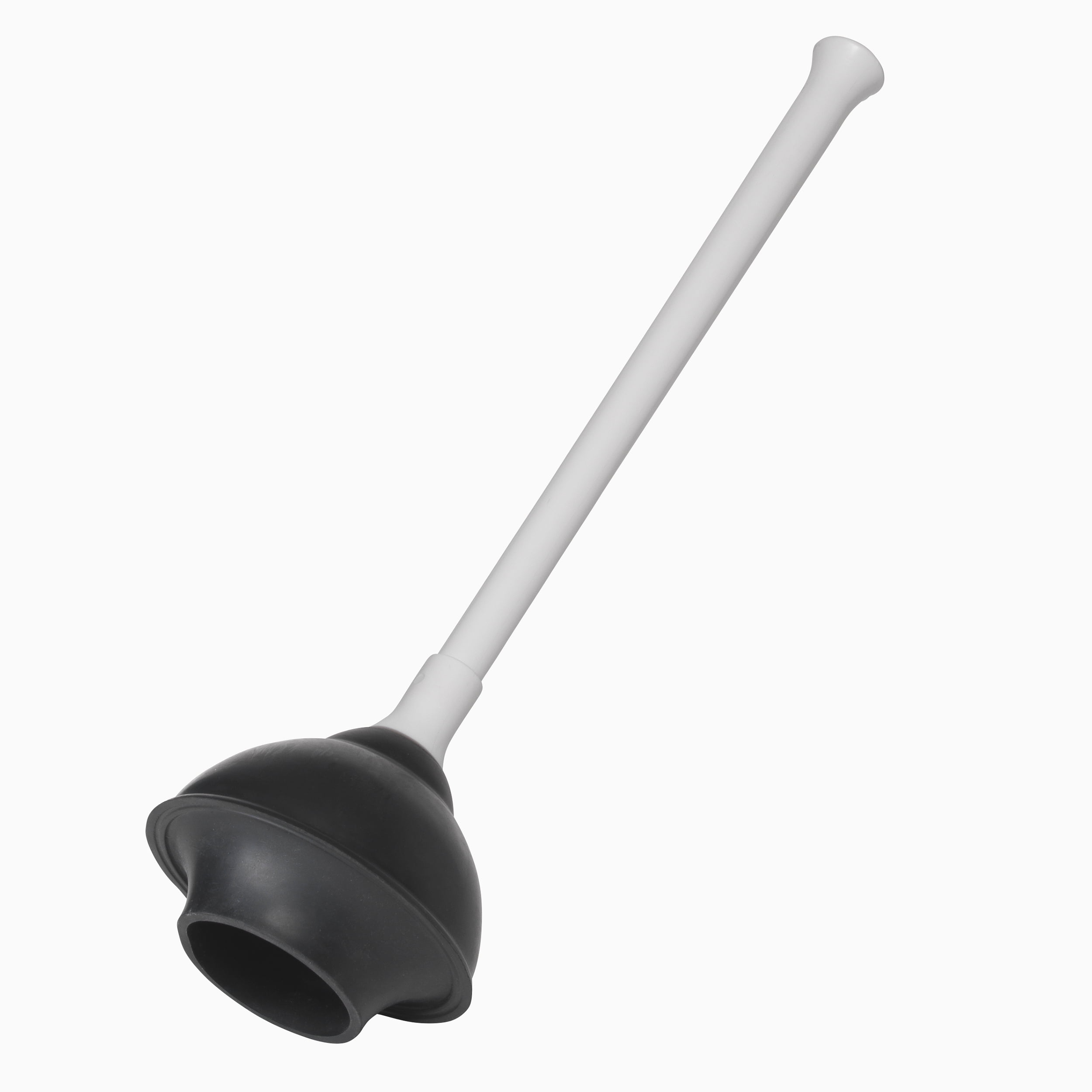 PlumbCraft Toilet Plunger and Drain Unclogger with Twist Caddy Storage Holder (White, 1 Pack) y01hn