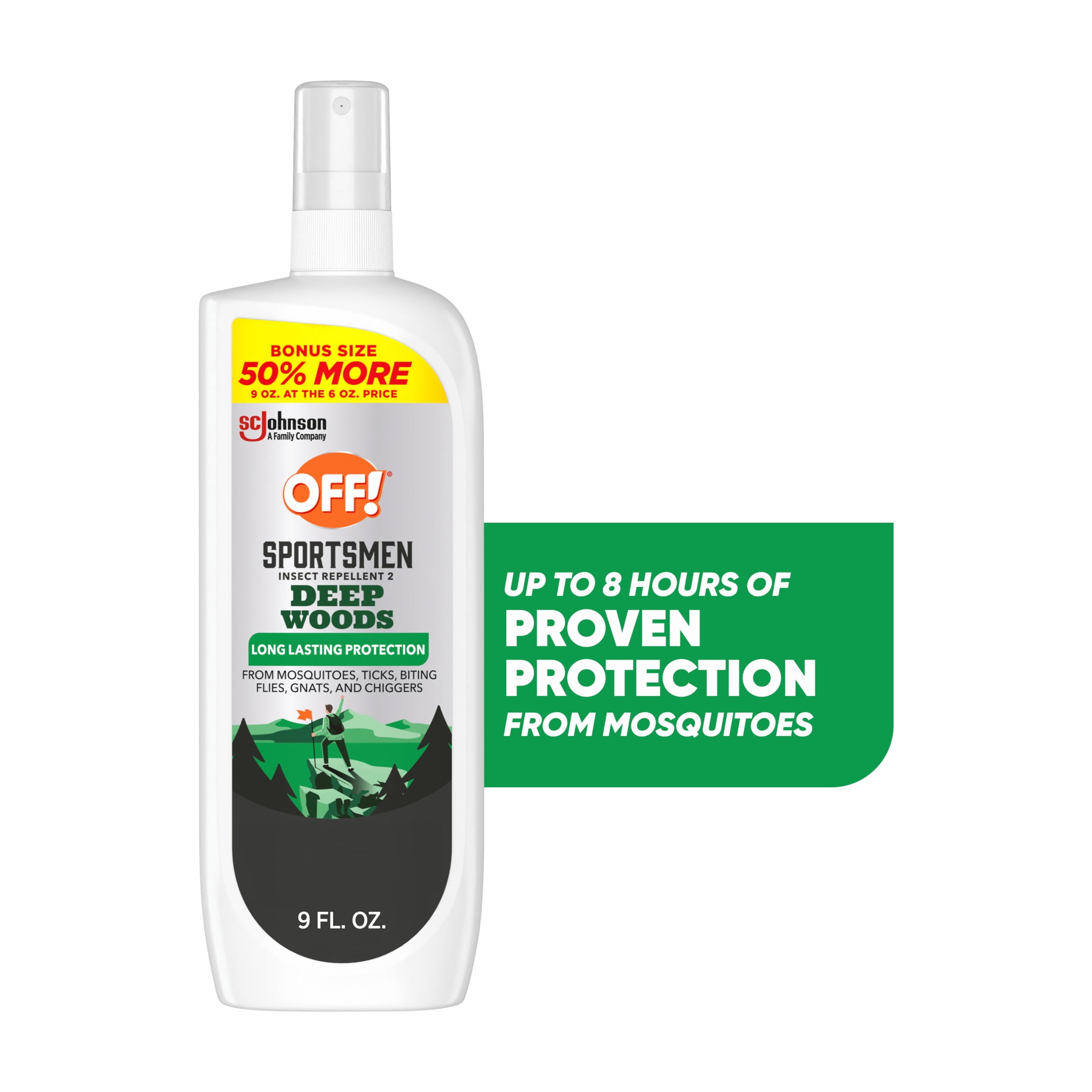 OFF! Deep Woods Sportsmen Insect Repellent, Long-Lasting Mosquito and Tick Protection (9 oz) 3ofex
