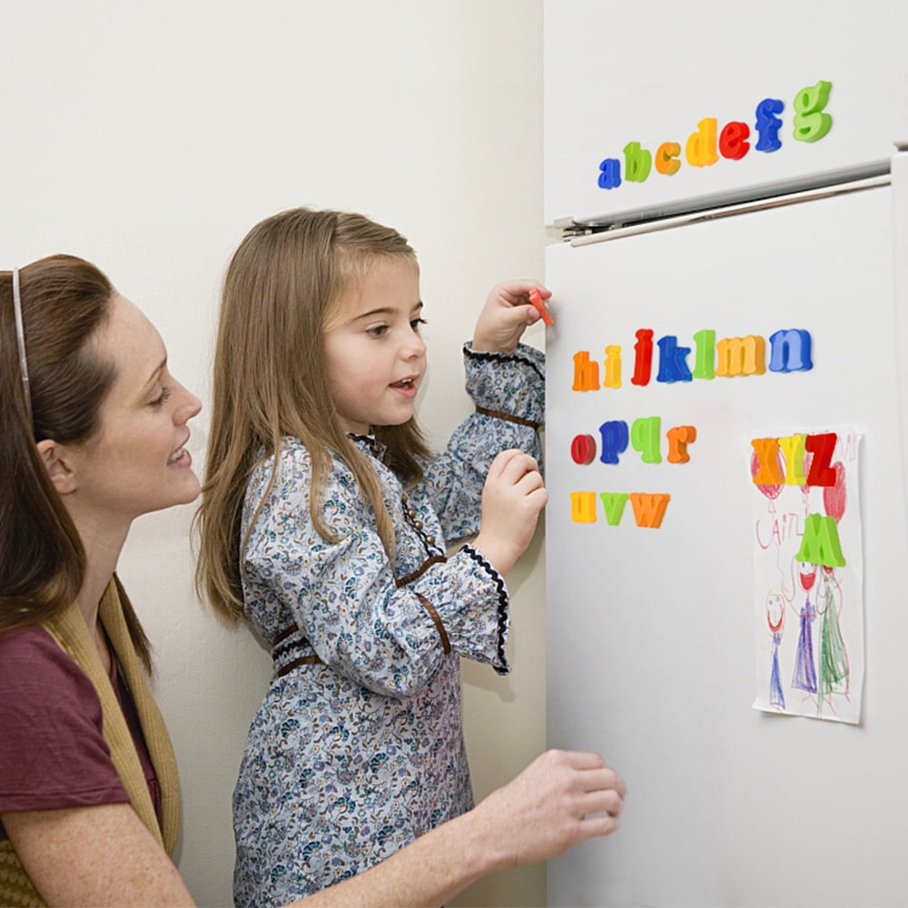 Coogam Magnetic Letters and Numbers Educational Learning Set (Multicolor, 78 Pieces) tufnc