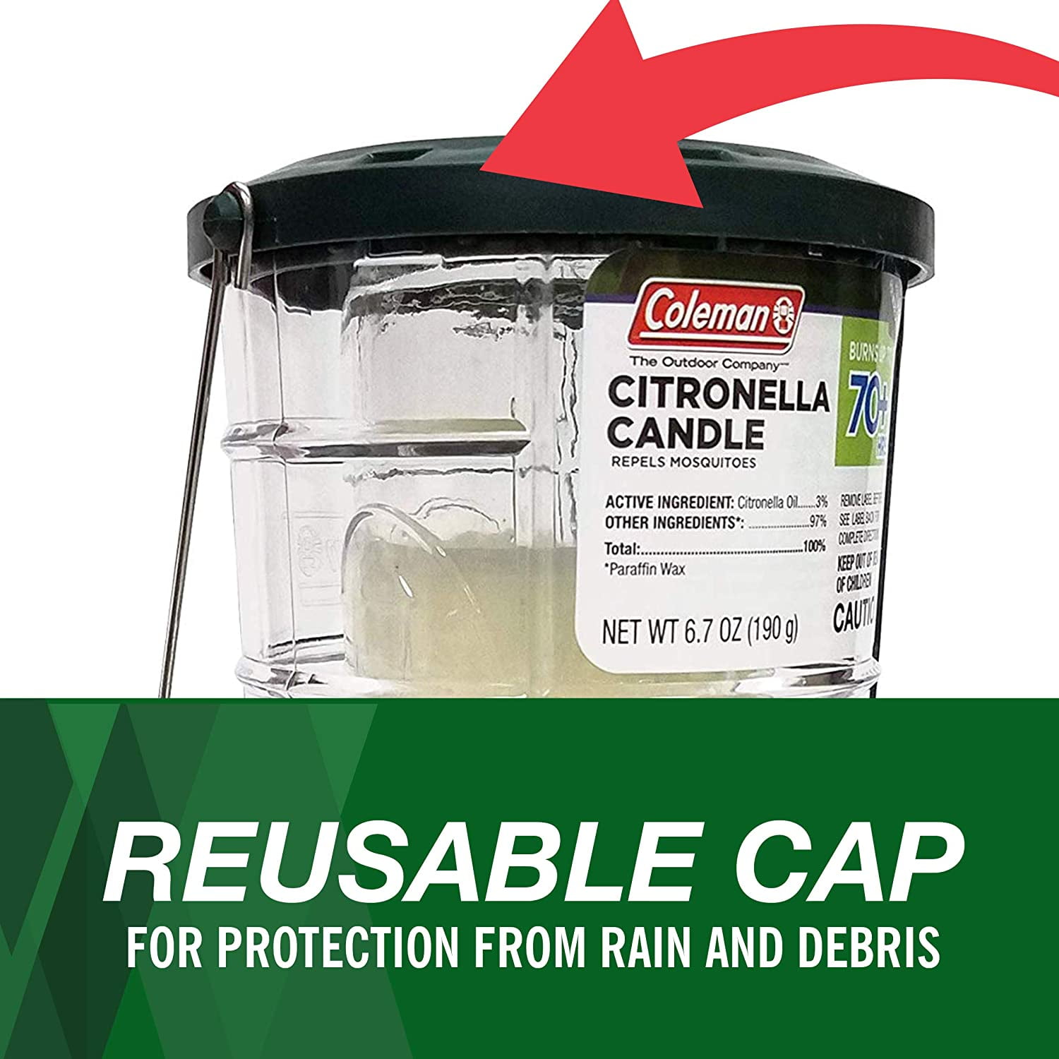 Coleman Citronella Outdoor Lantern Candle (6.7 oz) 24t7g