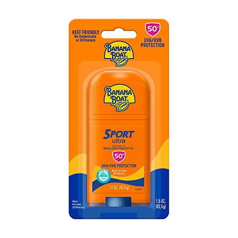 Banana Boat Sport Ultra Sunscreen Stick, Broad Spectrum SPF 50, Water-Resistant Protection (1.5 oz) mxl0n