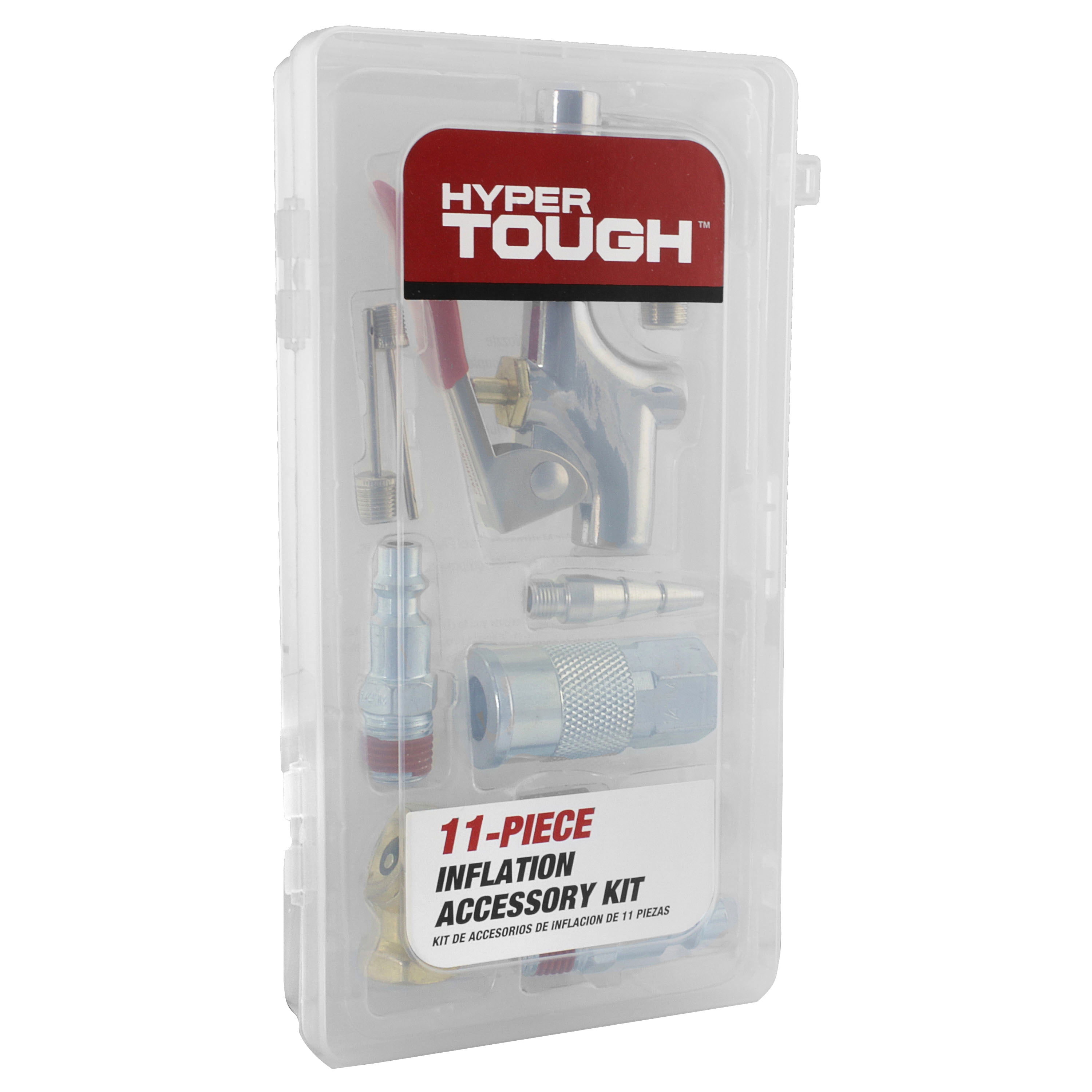 Hyper Tough 11-Piece Air Compressor Inflation Accessory Kit (Silver, 11-Piece Set) 5yych