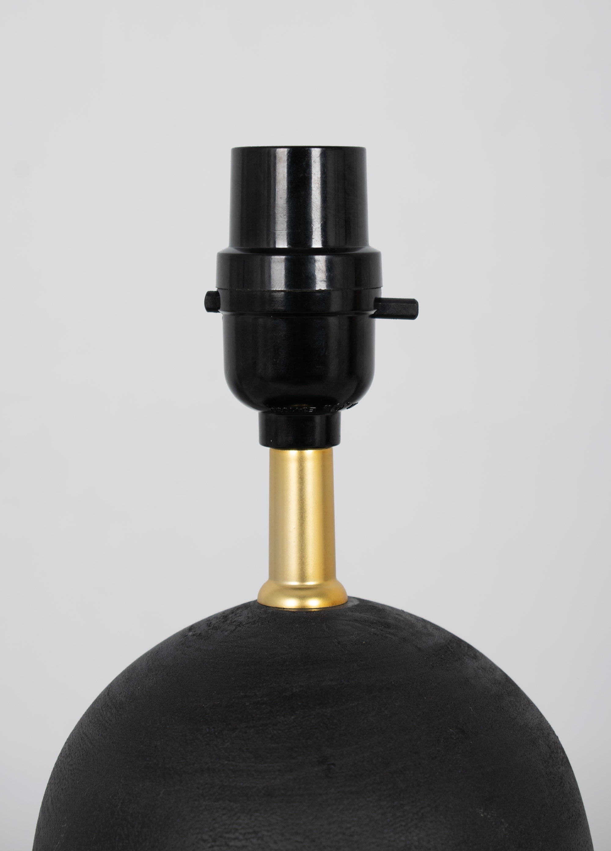 Mainstays Mini Wood Ball Table Lamp with Fabric Shade (Black, 12.5 in) quxco