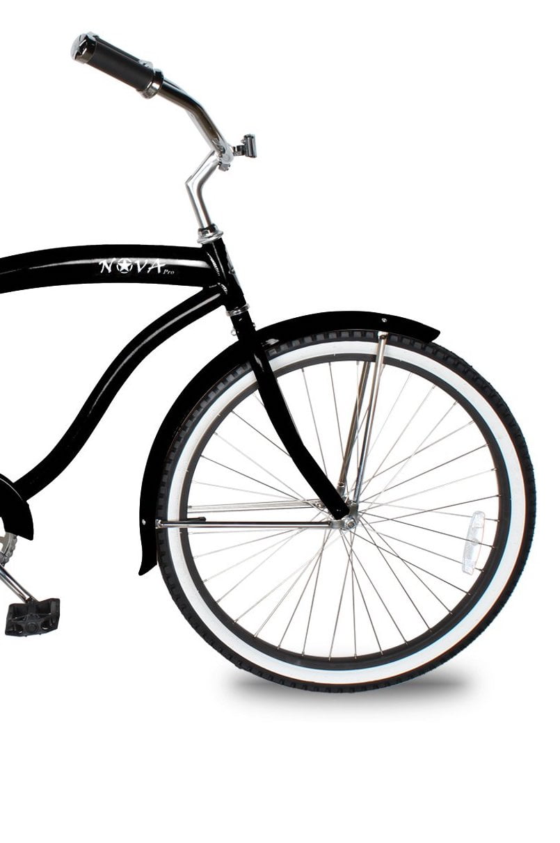 Wonder Wheels Beach Cruiser 7-Speed Bicycle with Fender (Black) hthqp