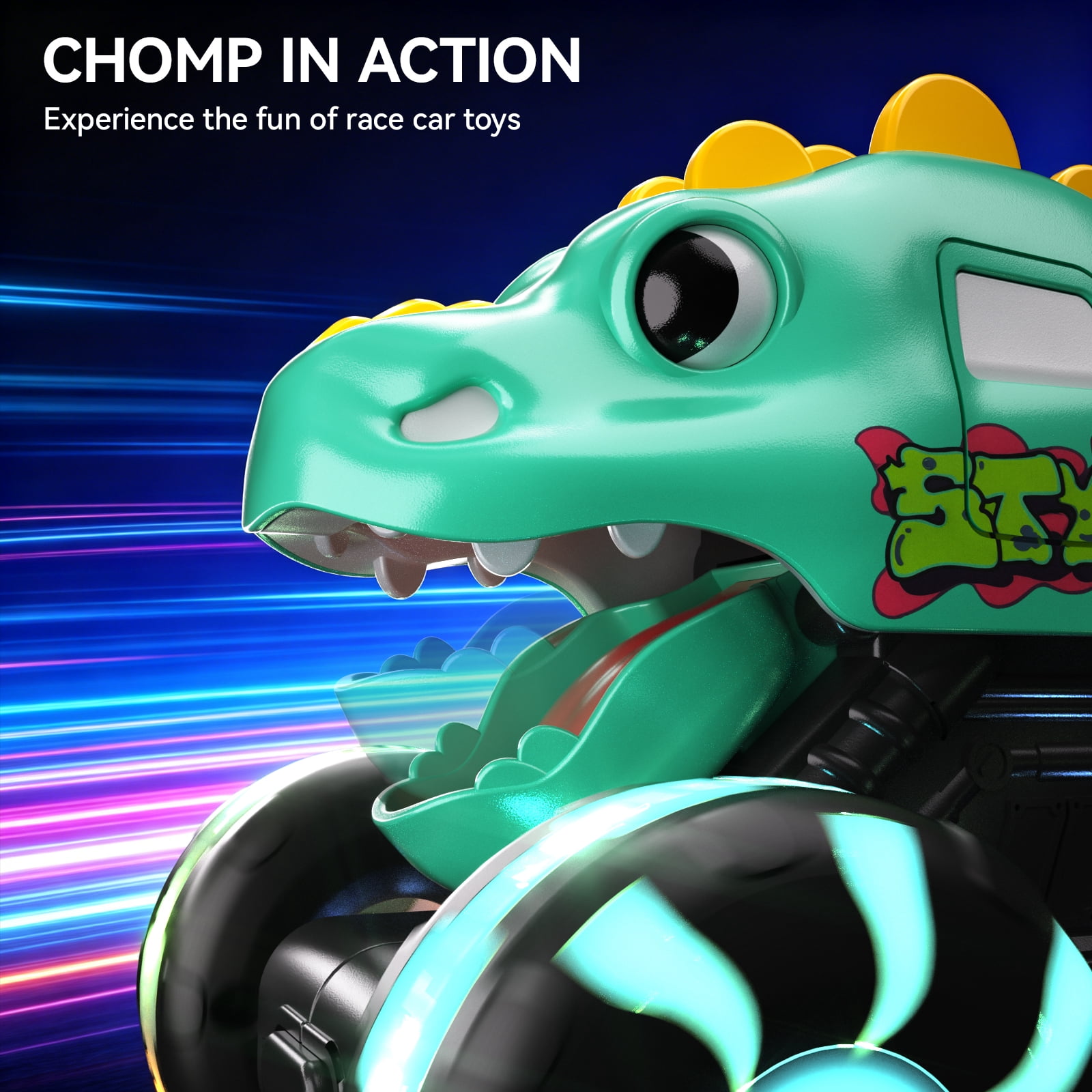 Dimoarch Dinosaur Press & Go Truck Set with LED Wheels (3 Pack) 5yni2