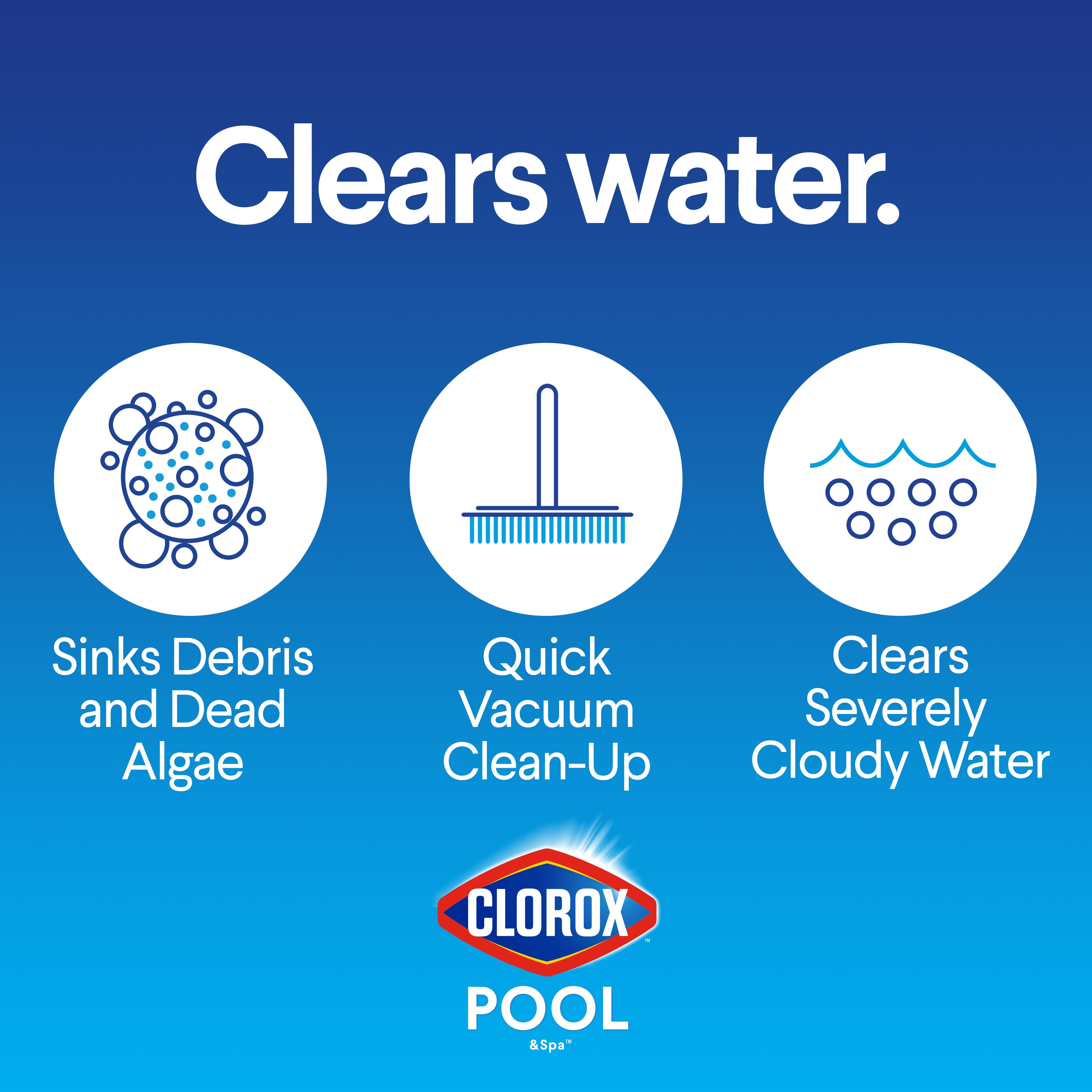 Clorox Pool&Spa Sink to Clear Flocculant Pool Clarifier (Clear, 32 fl oz) qaeco