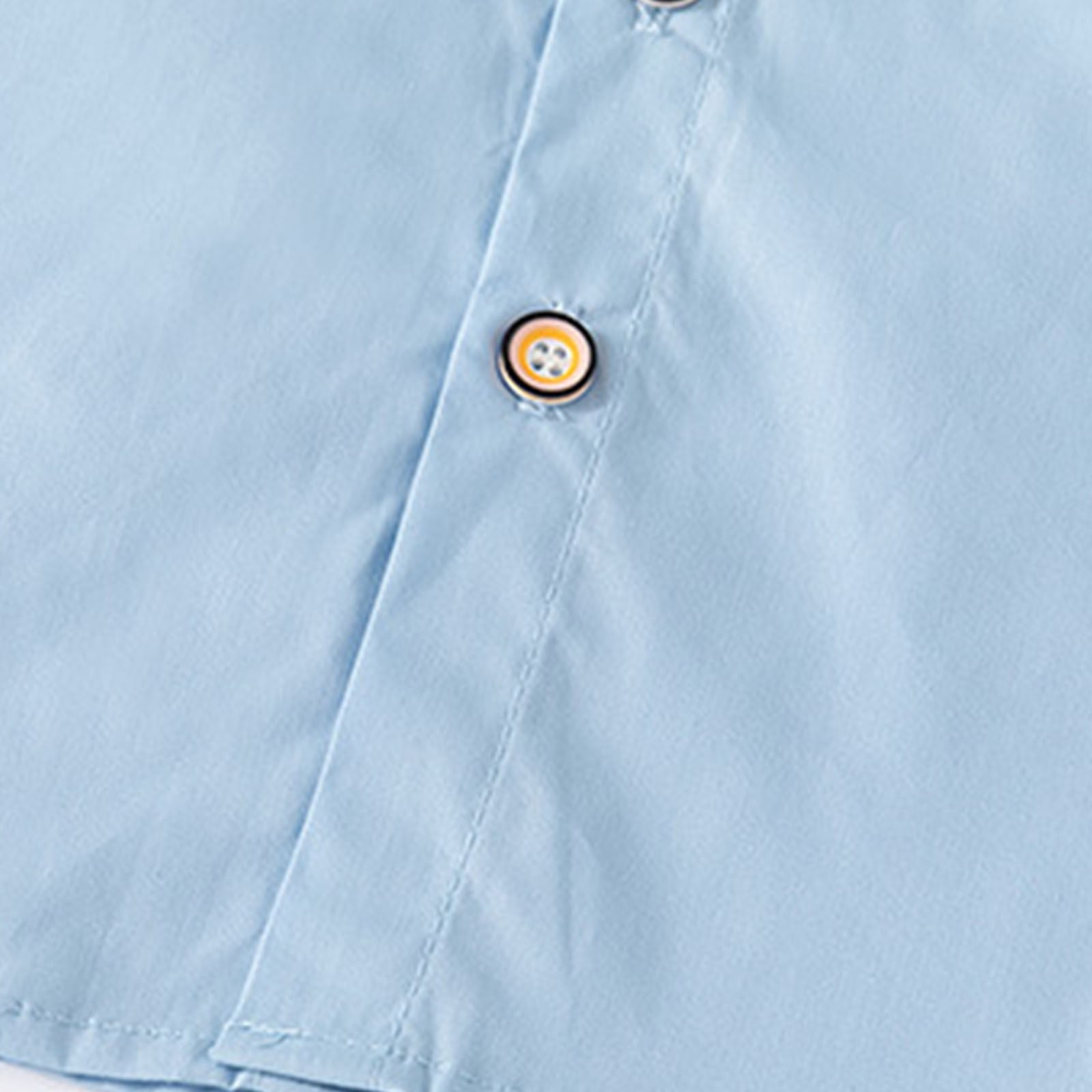 Tiijoy Toddler Boys Button Down Short Sleeve Shirt Breathable Cotton Casual Top (Blue, 2T-8) 4jms3