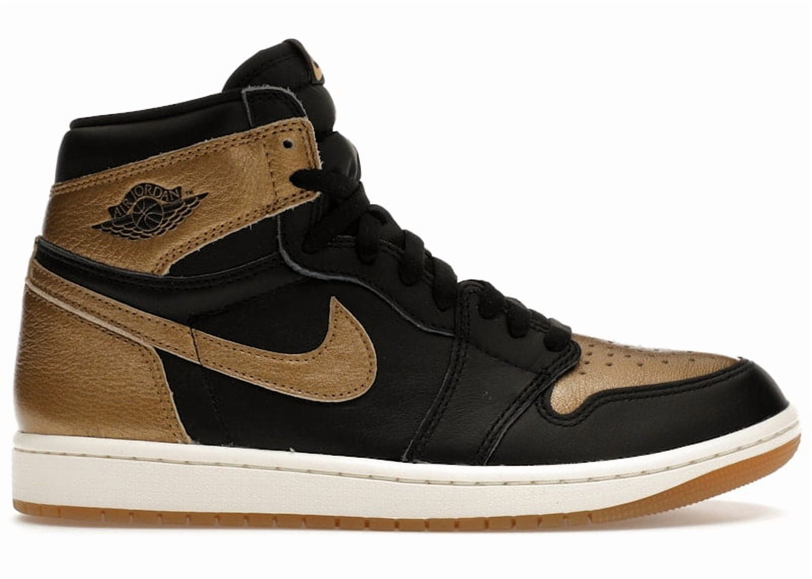 Jordan 1 Retro High OG Basketball Shoes (Black/Metallic Gold, 8.5) joktb