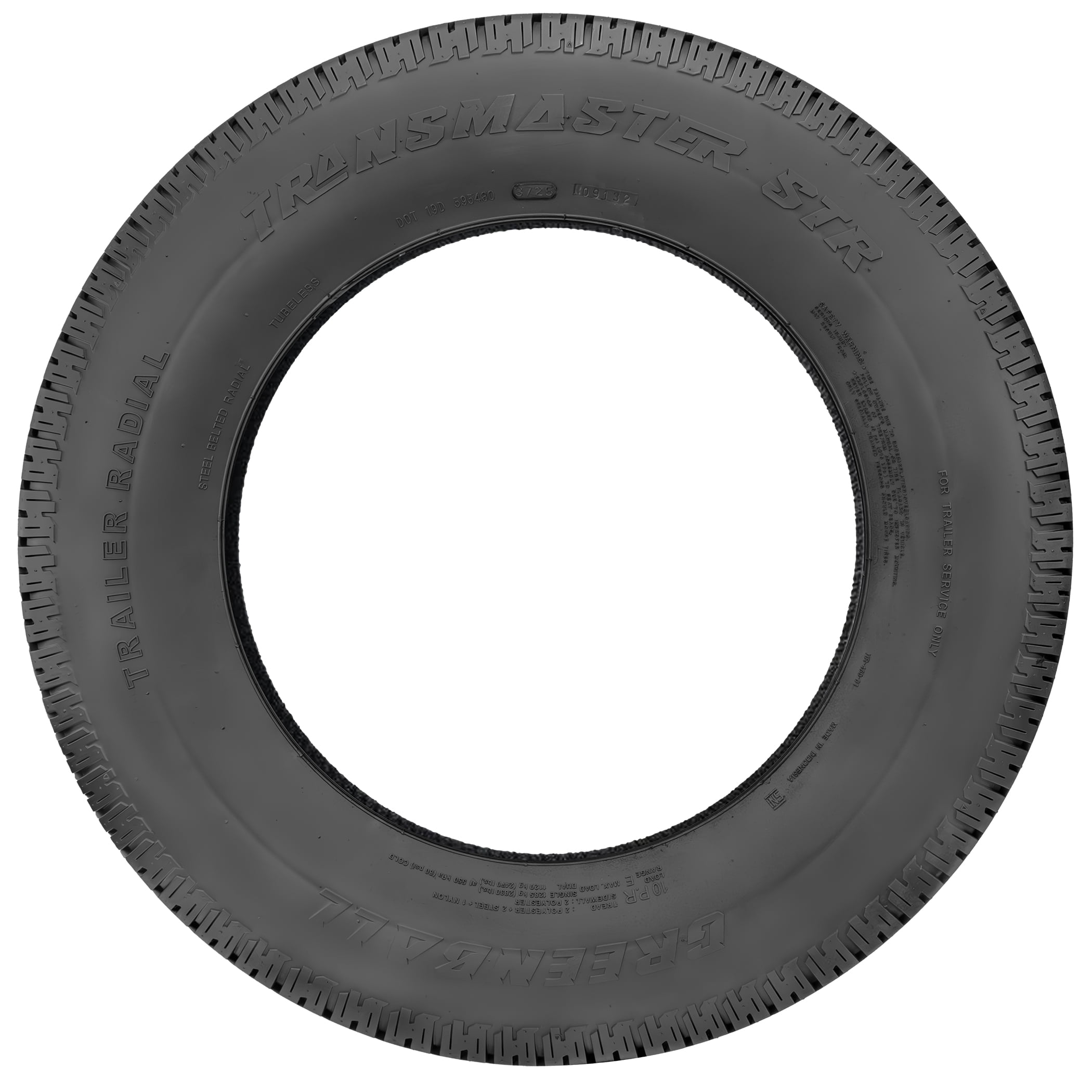 Greenball Transmaster ST205/75R14 LRD Hi-Speed Special Trailer Radial Tire (2,040 lb Load Capacity) z5uzf