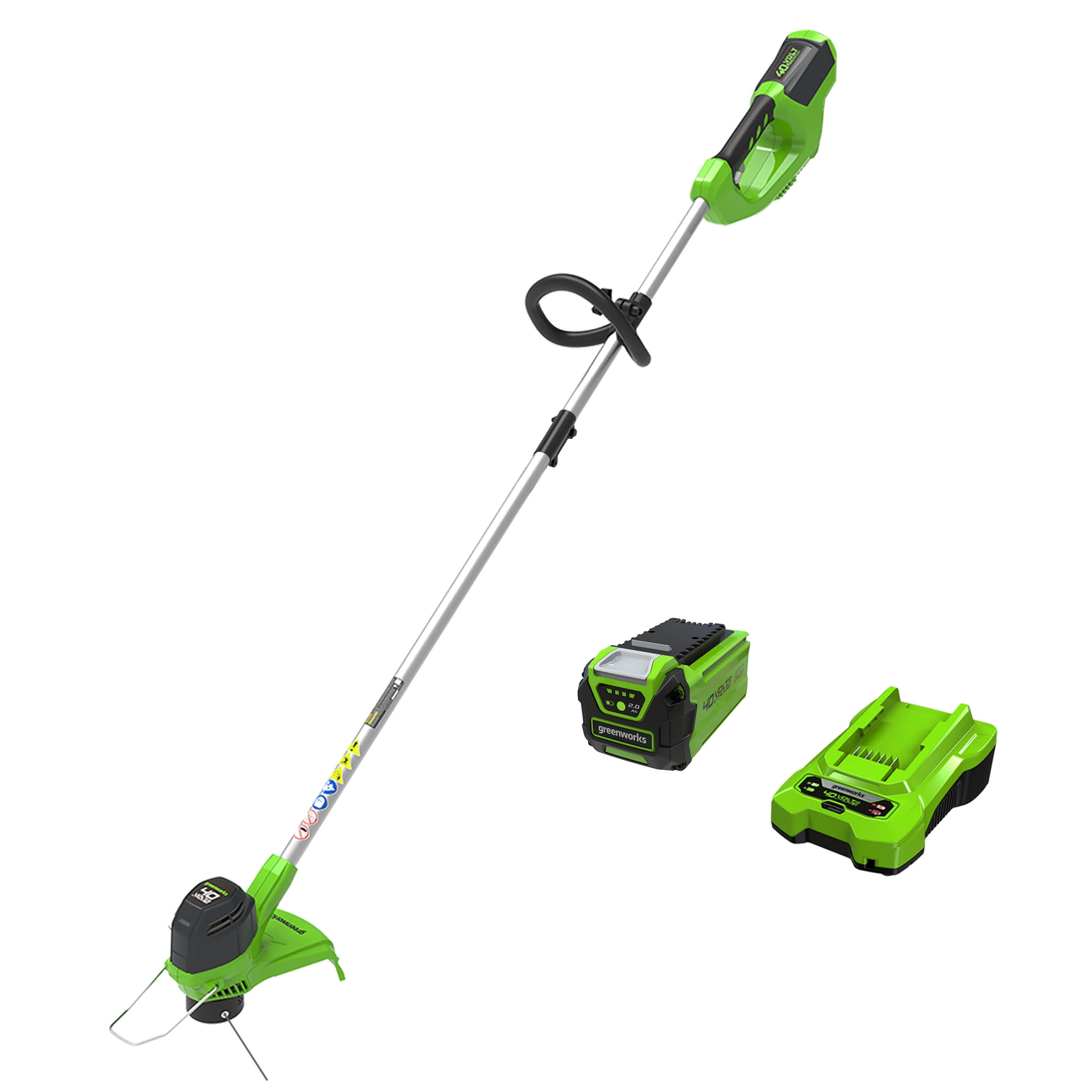 Greenworks 40V Cordless String Trimmer with 2.0 Ah Battery and Charger (12 in) a3ln1