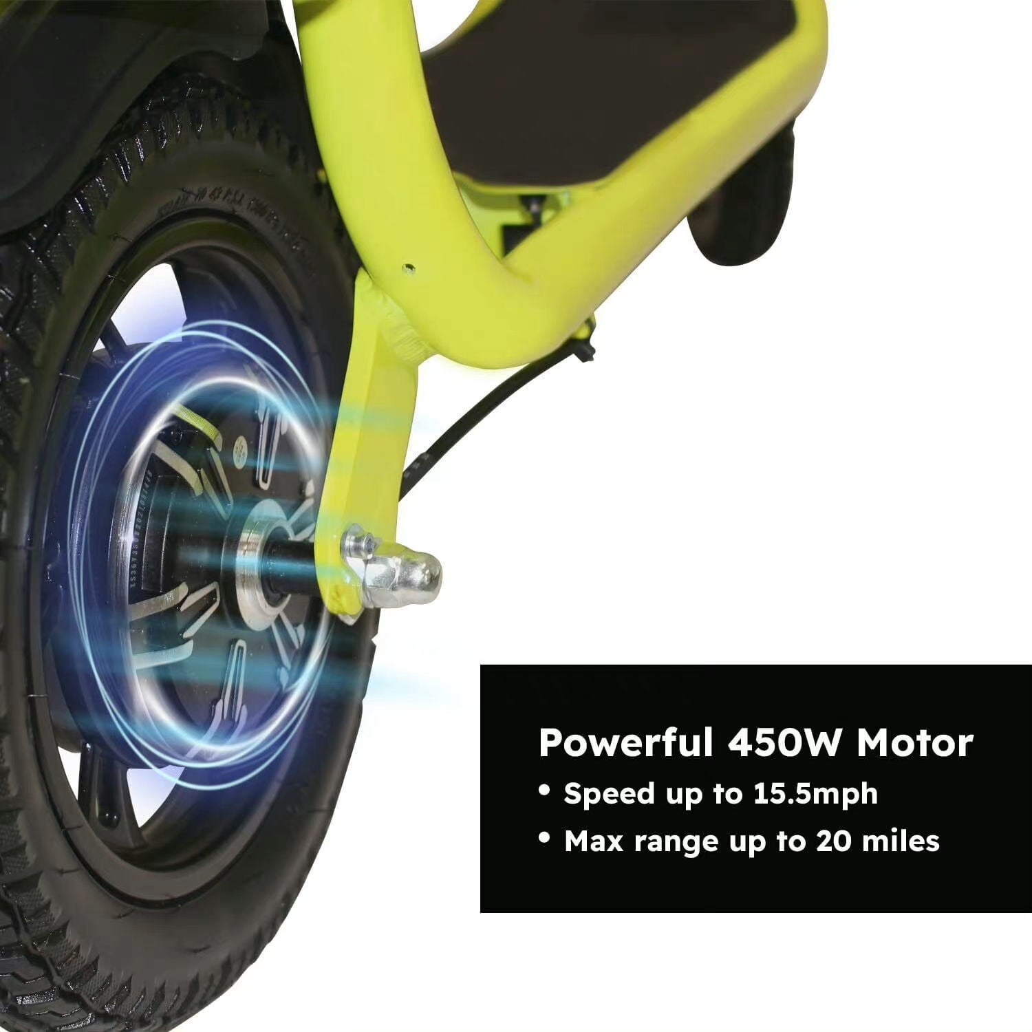Lohoms 450W 36V Foldable Electric Commuter E-Bike with Seat and Basket (Yellow, 12 in Tires) rc78x