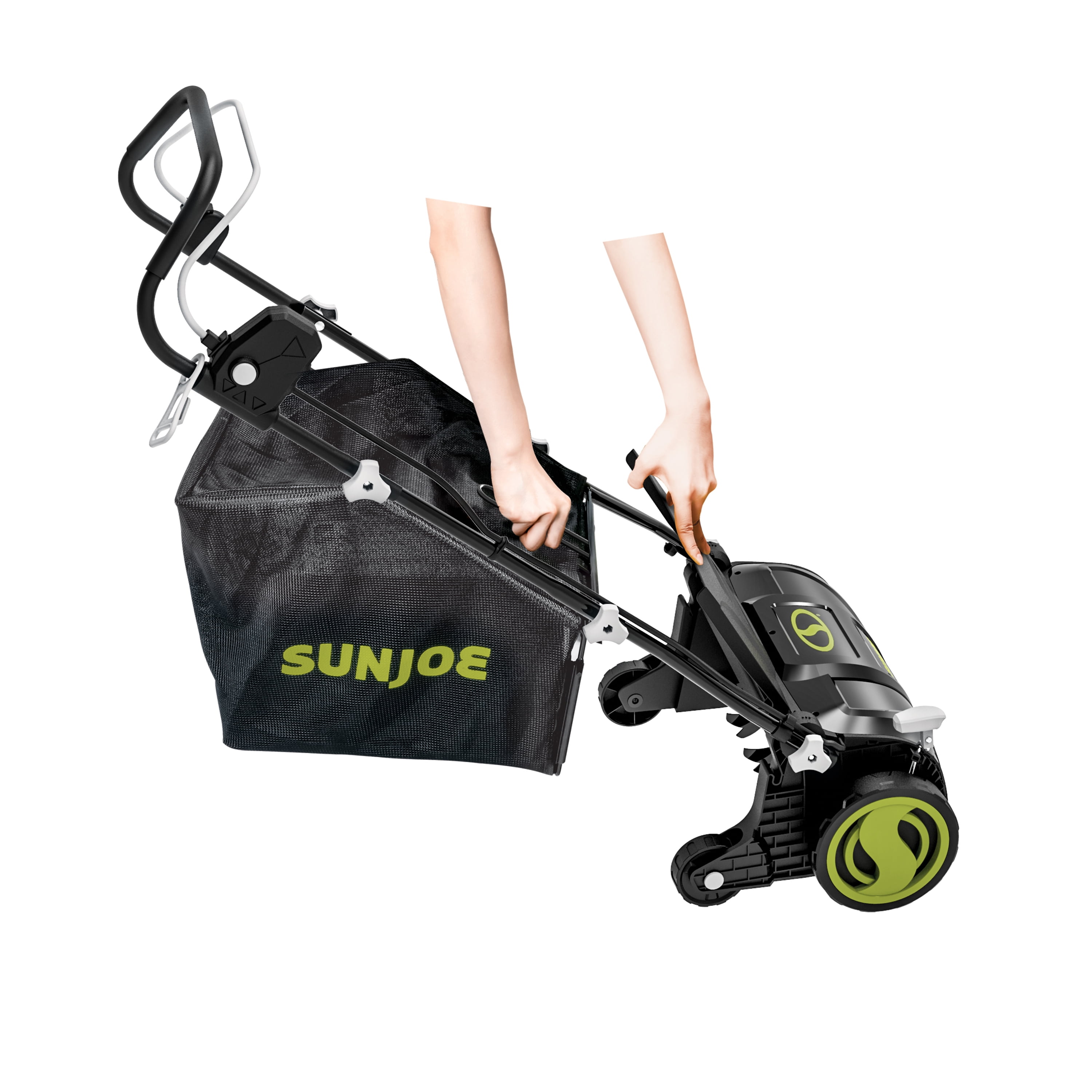 Sun Joe AJ805E Electric Lawn Dethatcher and Scarifier, 13-Amp Motor, 15-Inch Cutting Width (Green) kjv9c