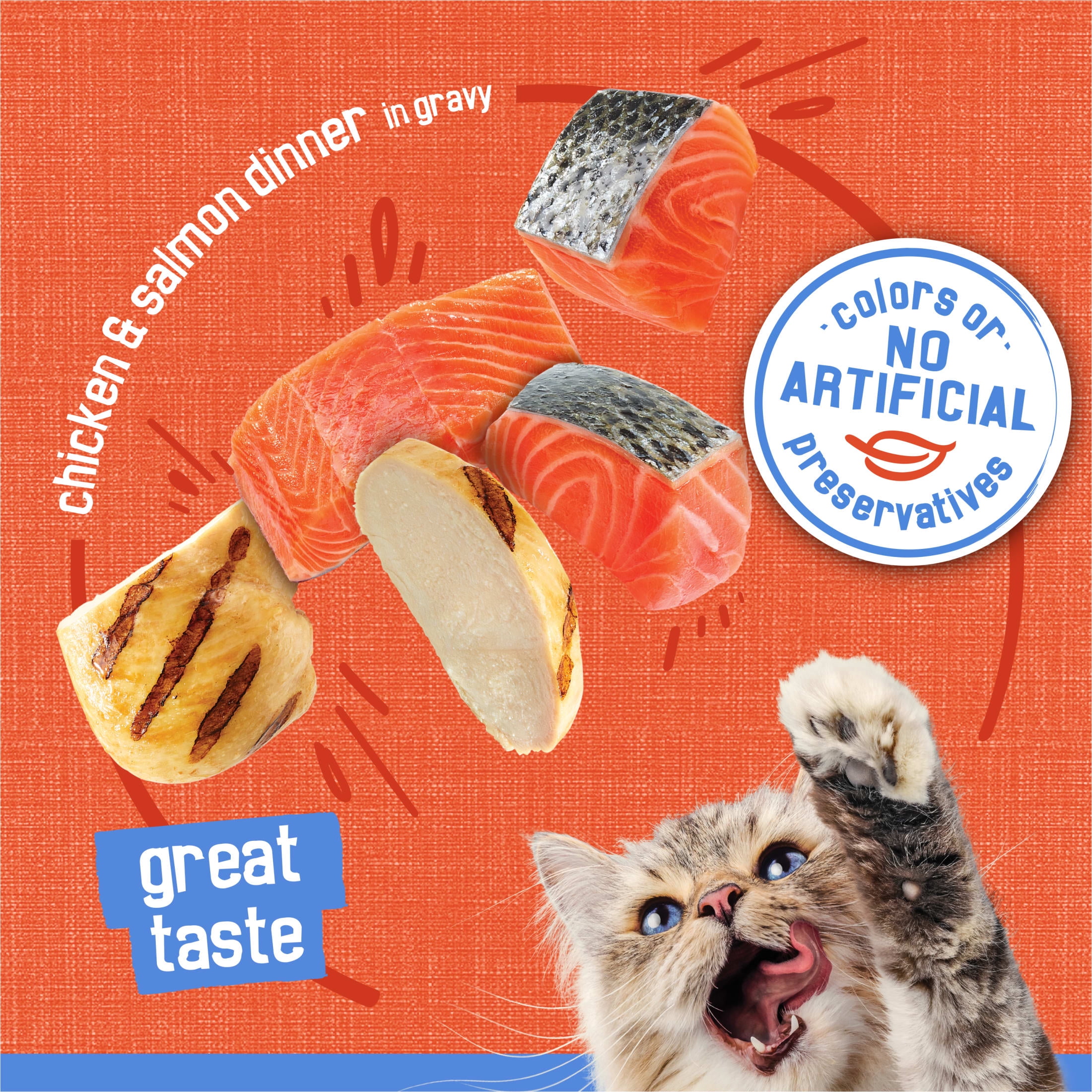 Friskies Shreds Chicken and Salmon Dinner Wet Cat Food in Gravy (12 Pack, 5.5 oz) jm4lm