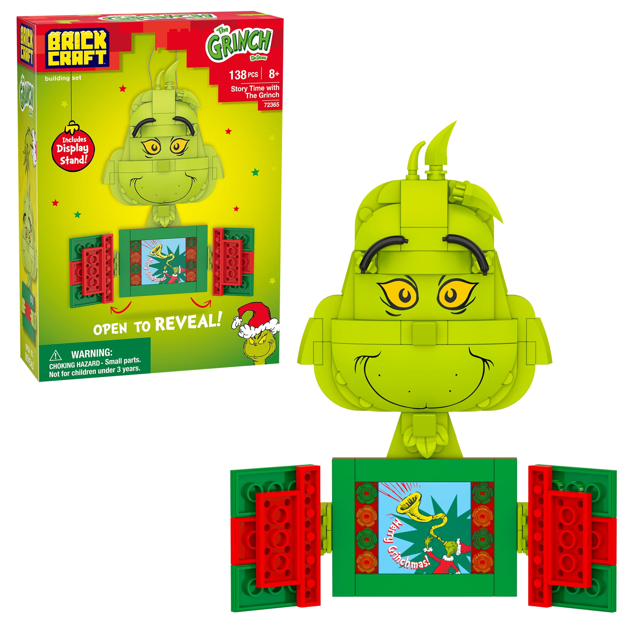 Brickcraft The Grinch Story Time Decoration Building Kit (Holiday Collectible, 138-Piece Set) 8ixmy