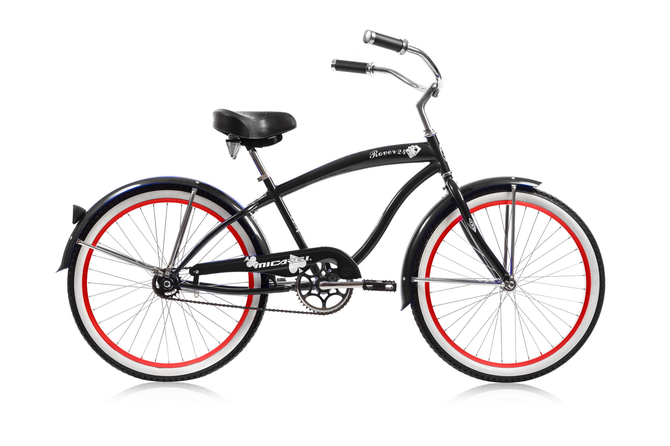 Wonder Wheels Beach Cruiser Single Speed Bicycle (Black & Red, 20 in) sd9ca