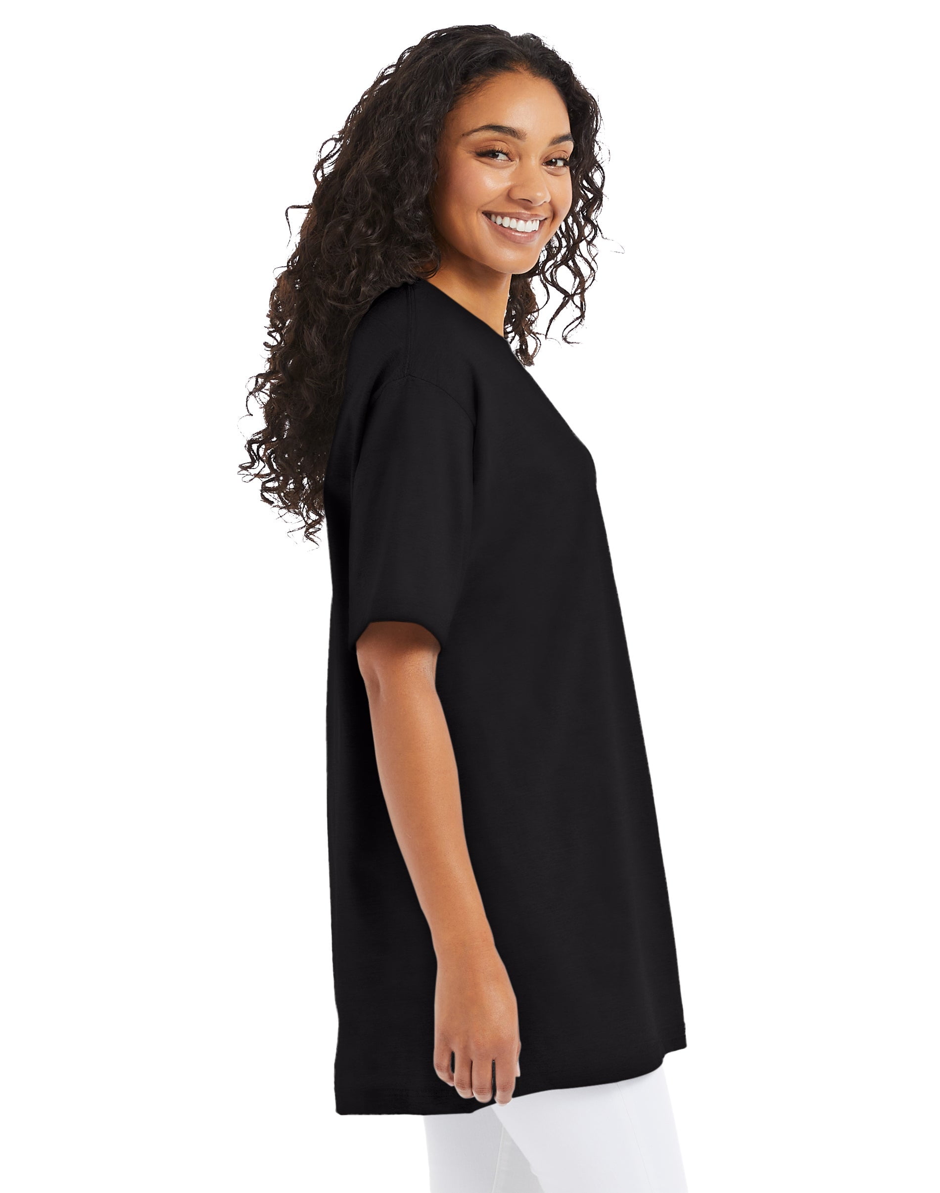 Hanes Men's Beefy-T Heavyweight Cotton Crewneck T-Shirt (Black, S) 9aq0n