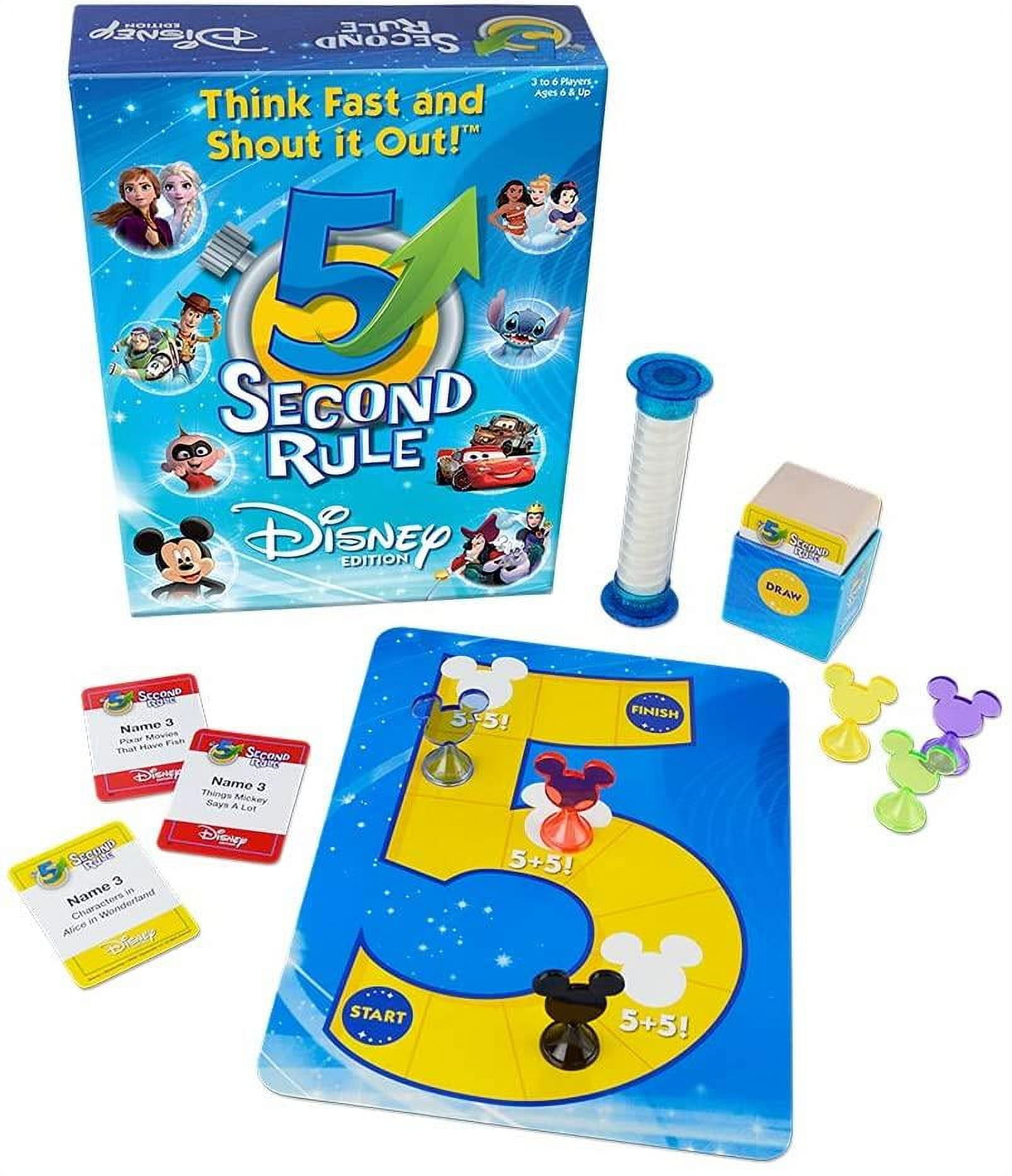PlayMonster Disney 5 Second Rule Board Game for Kids and Families (1 Pack) i985m