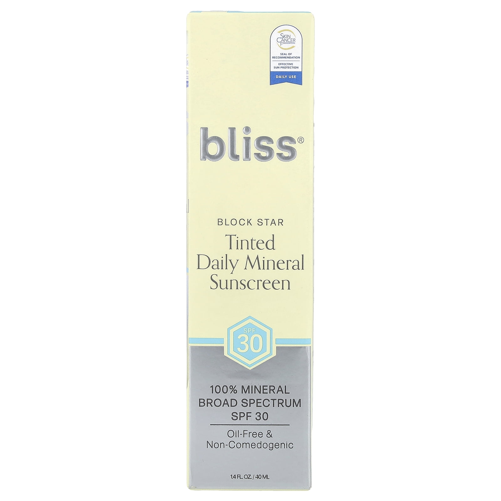 Bliss Block Star Tinted Daily Mineral Sunscreen SPF 30 (Universal Tint, 1.4 fl oz) czr0u