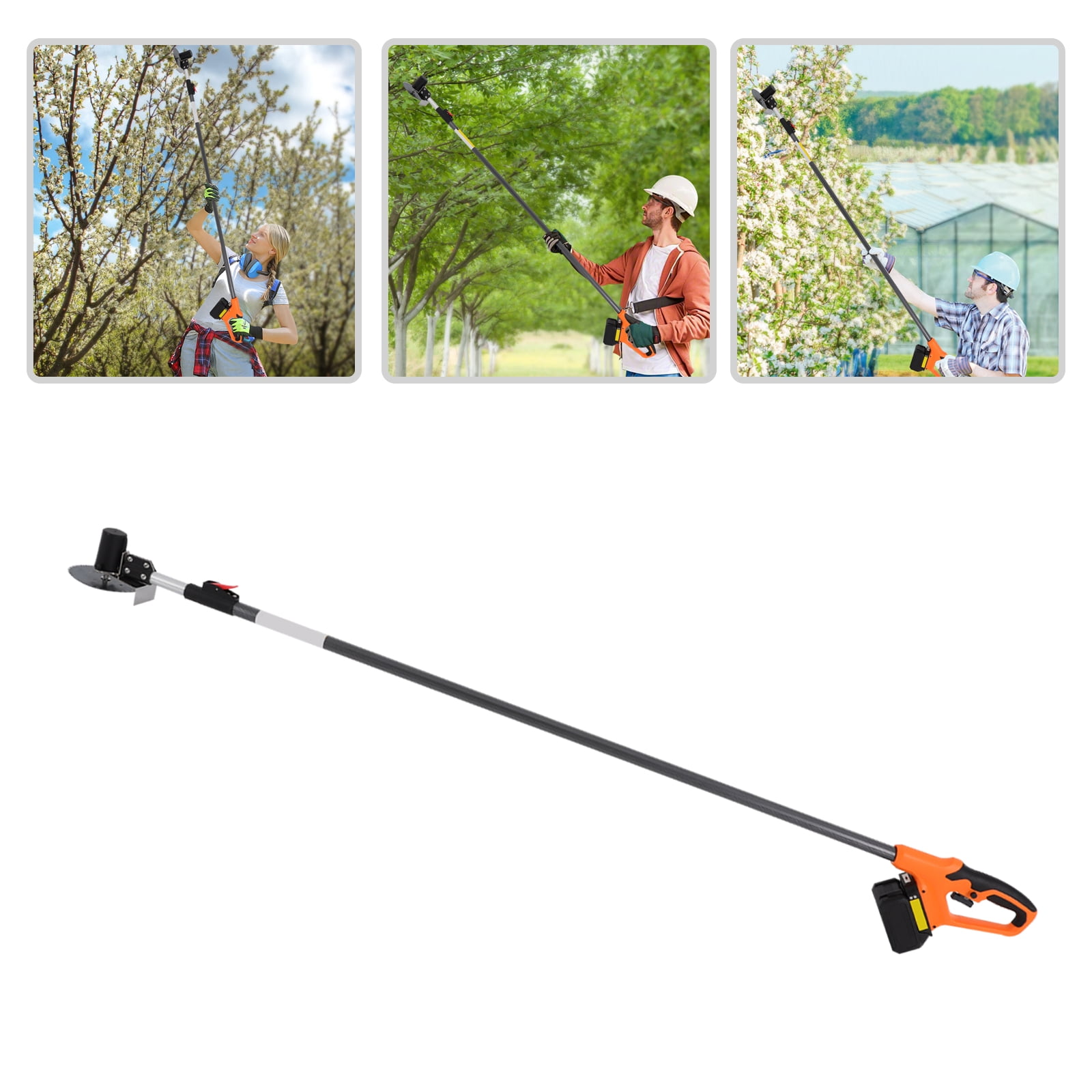 Generic Electric Pole Saw and Hedge Trimmer (Black, 5.74-9.19 ft) izgaa