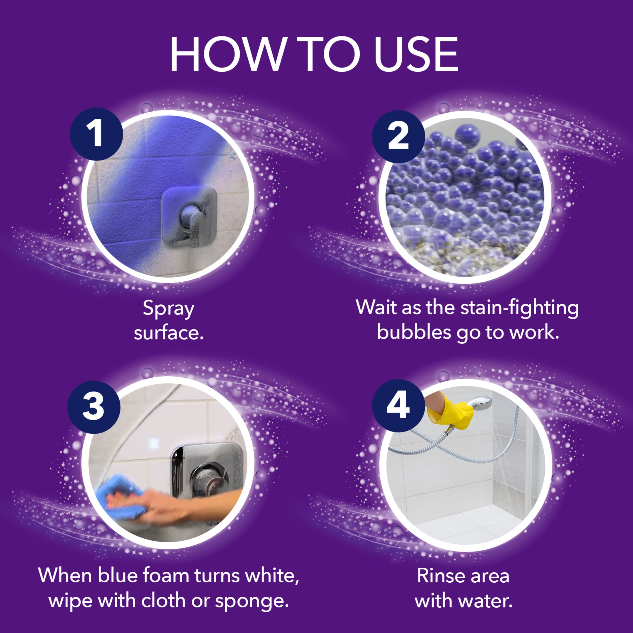 OxiClean Foam-Tastic Bathroom Cleaner, Color-Changing Foaming Action for Soap Scum and Grime (Fresh Scent, 19 oz) vab5l