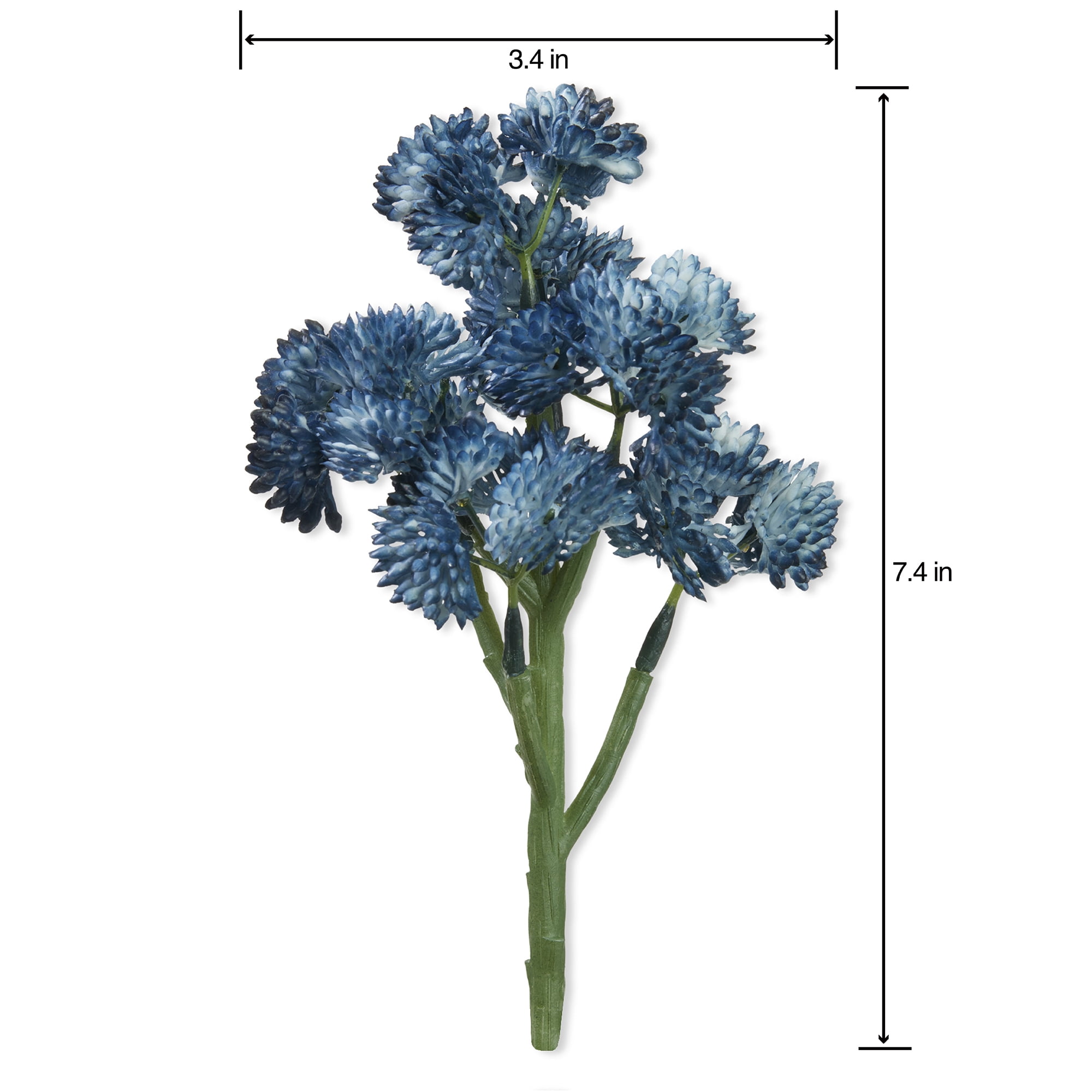 Mainstays Artificial Succulent Blue Sedum Pick (Blue, 3.4 in x 7.4 in) 4pa5v