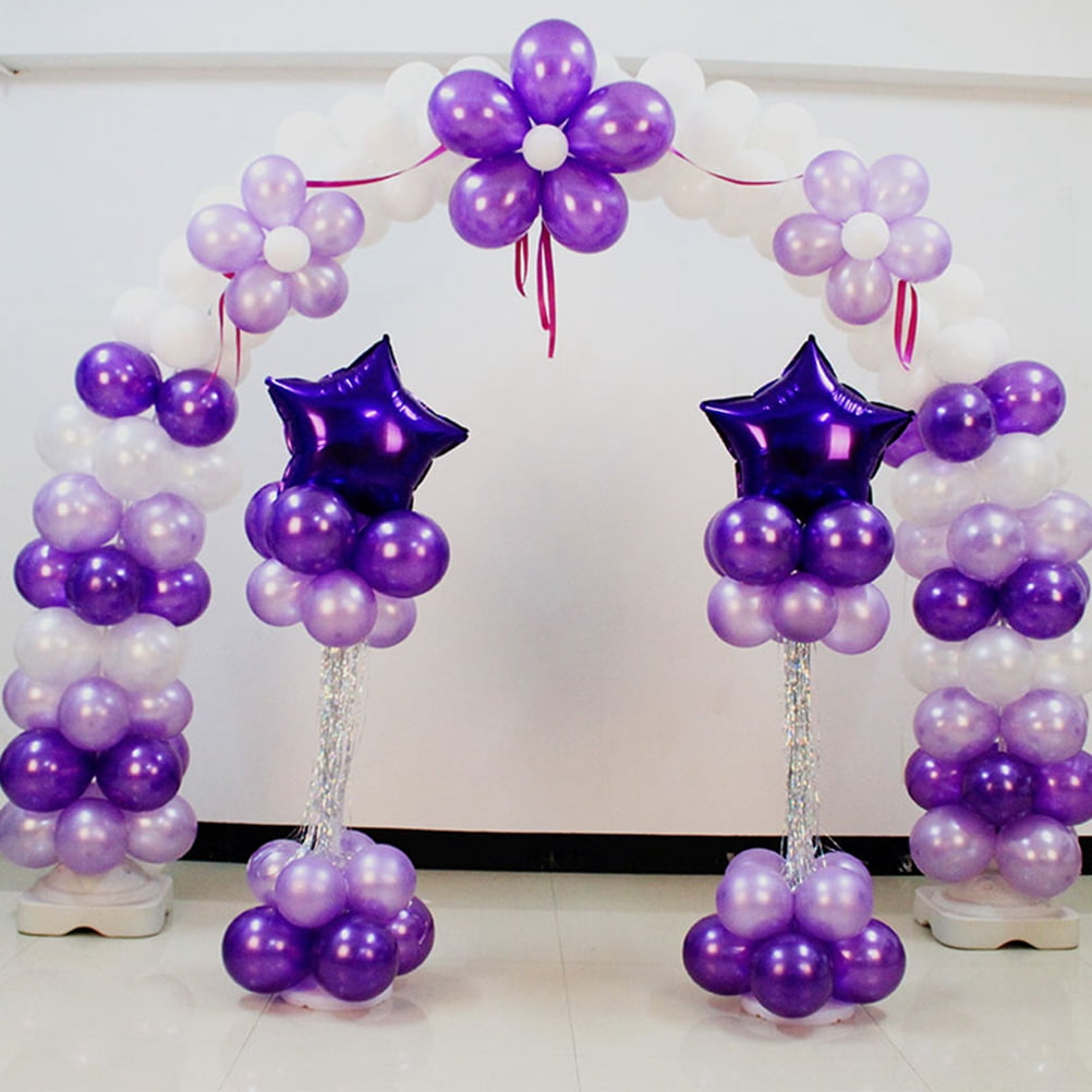 Homemaxs Balloon Arch Kit with Water Fillable Base, Reusable Party Decoration Stand (White, 3 Pack) nnjml