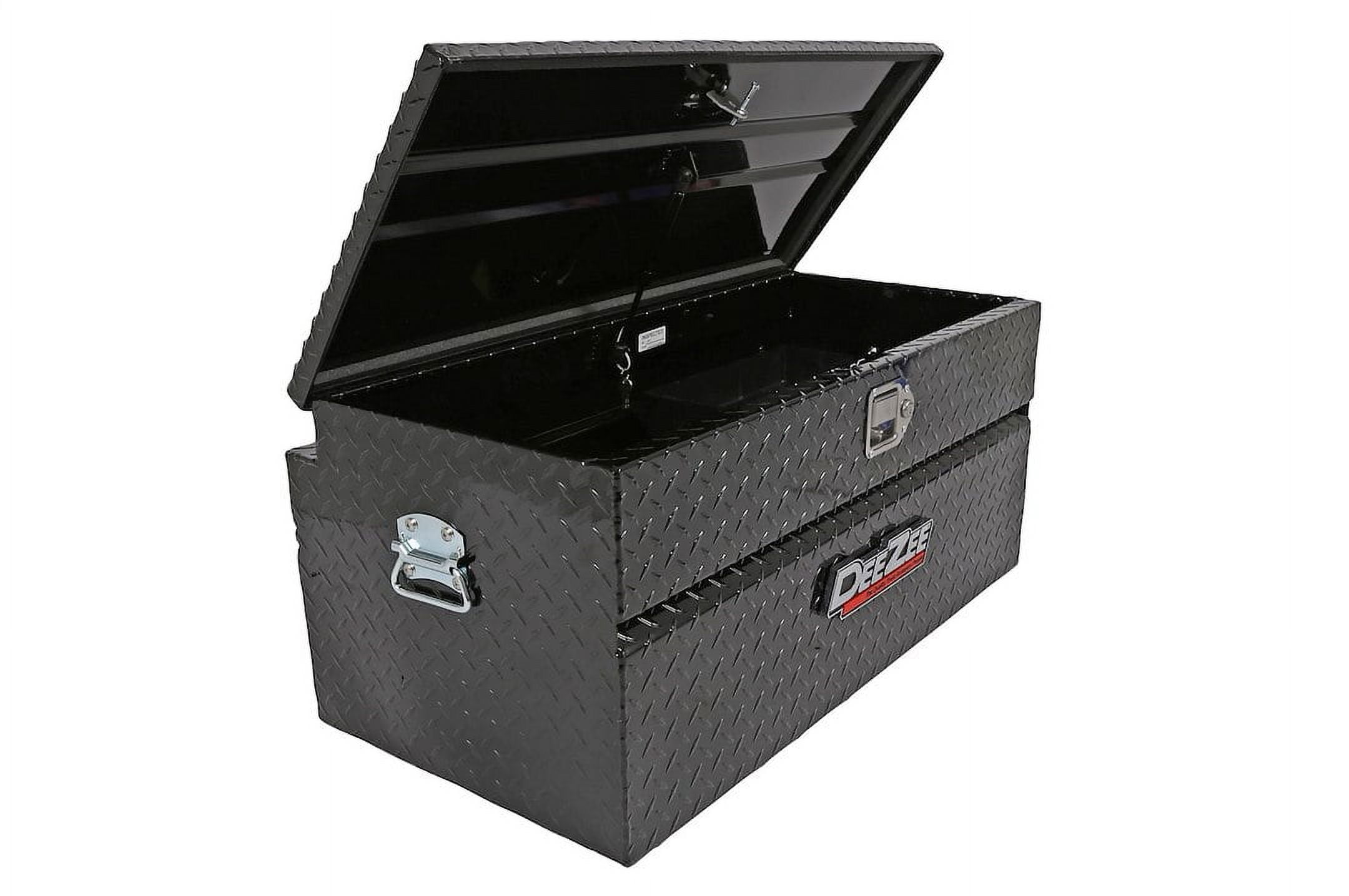 Dee Zee Universal Truck Tool Box Heavy-Duty Aluminum Storage Chest (Black, 37 in) q86uw