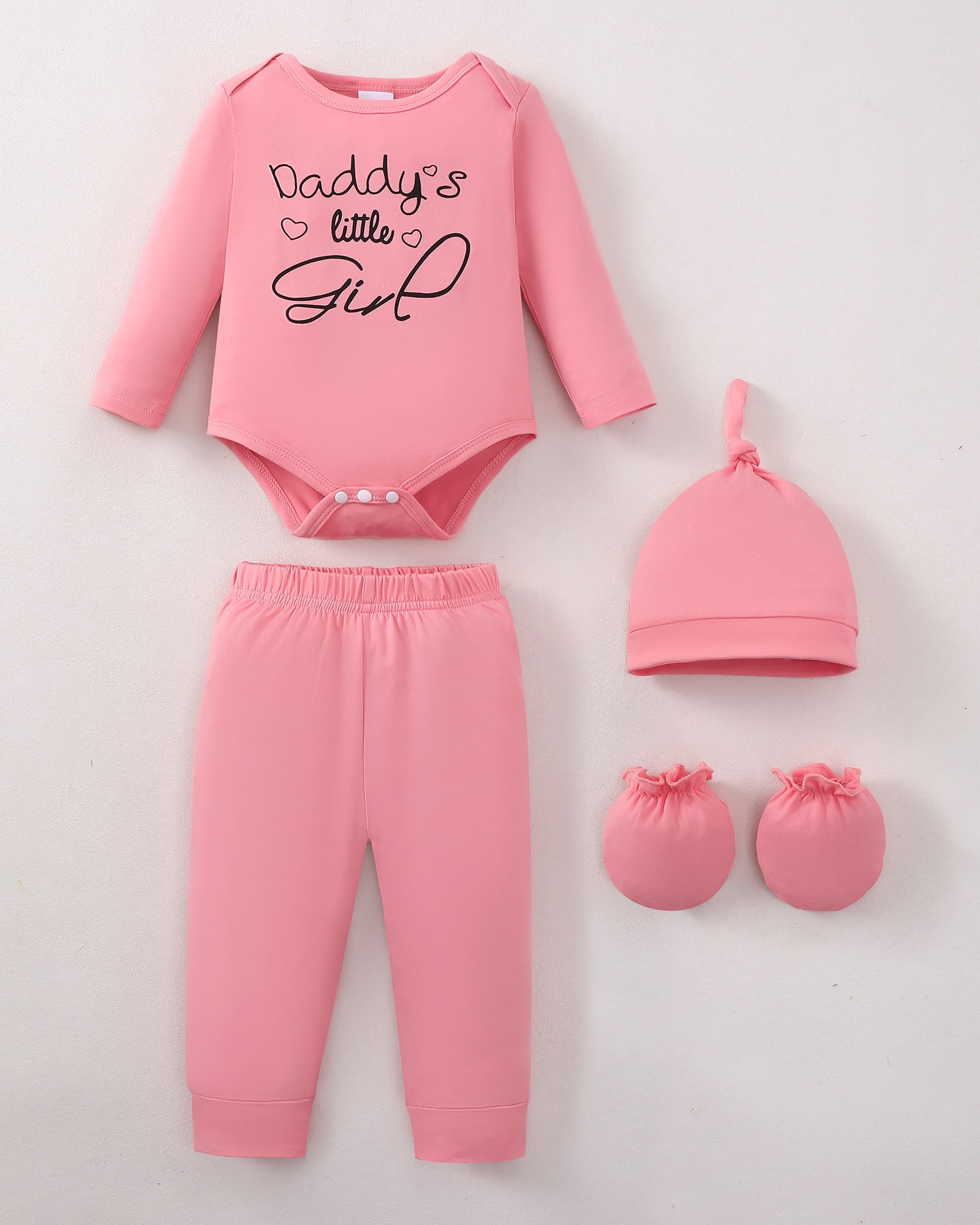 Kimi Bear Newborn Baby Girls Layette Set (Pink, 0-3 Months) qo7ua
