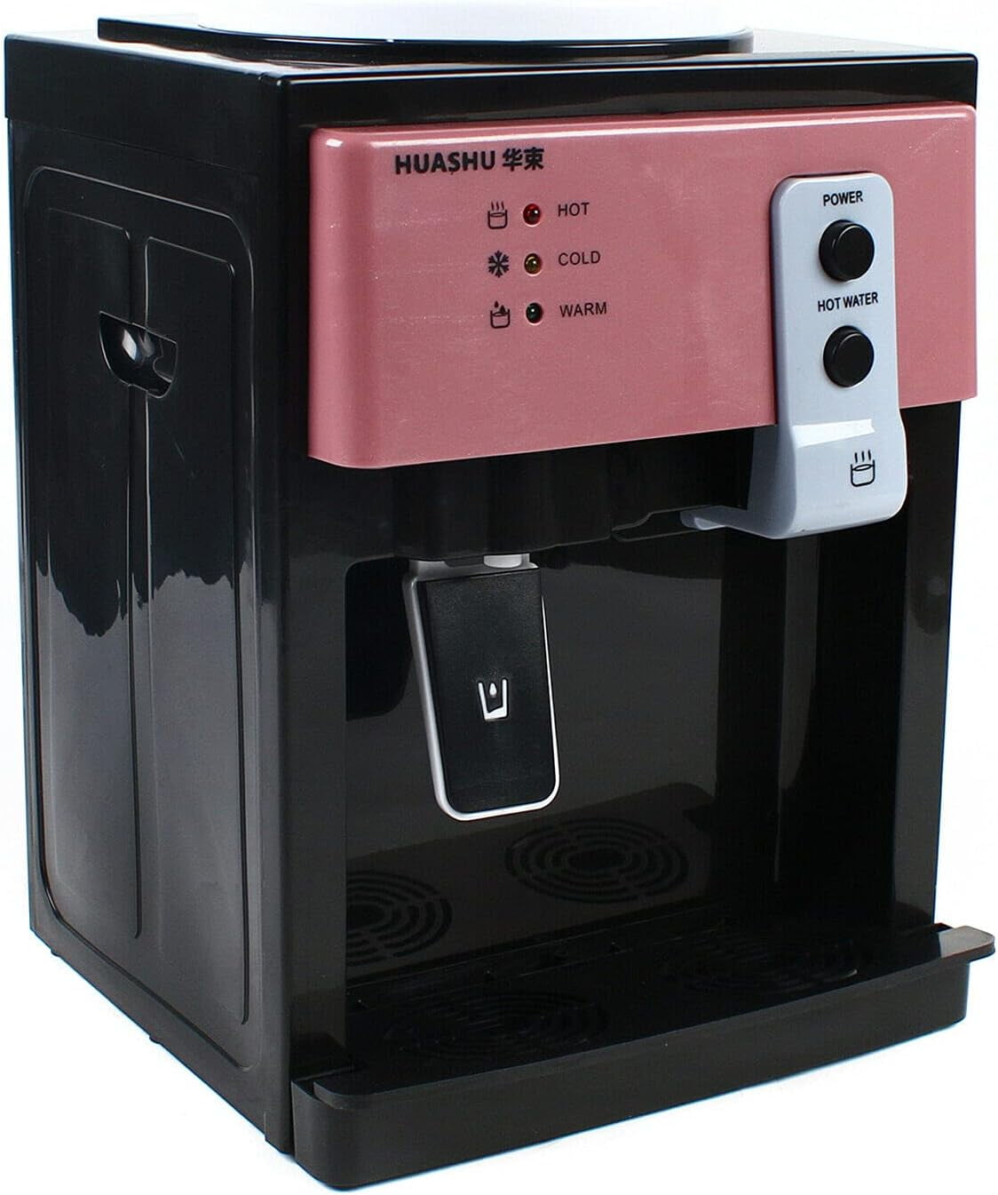 Generic Water Dispenser Top Loading Countertop Water Cooler with Hot and Cold Temperature Settings (Pink, 5 gal) 5cf33