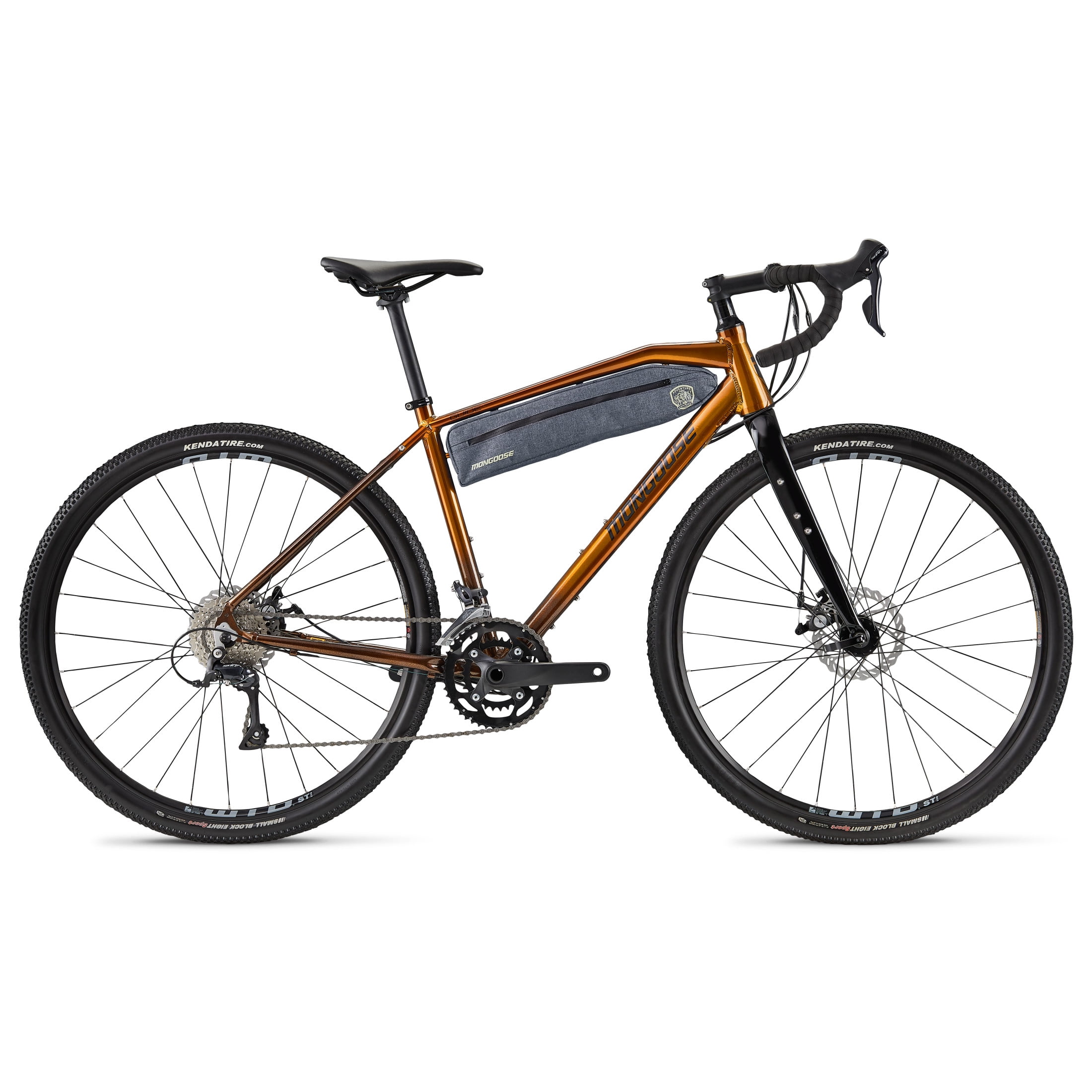 Mongoose Guide Sport Gravel Bike, 18-Speed All-Terrain Road Bicycle (Copper, 700c Wheel) ys9p6