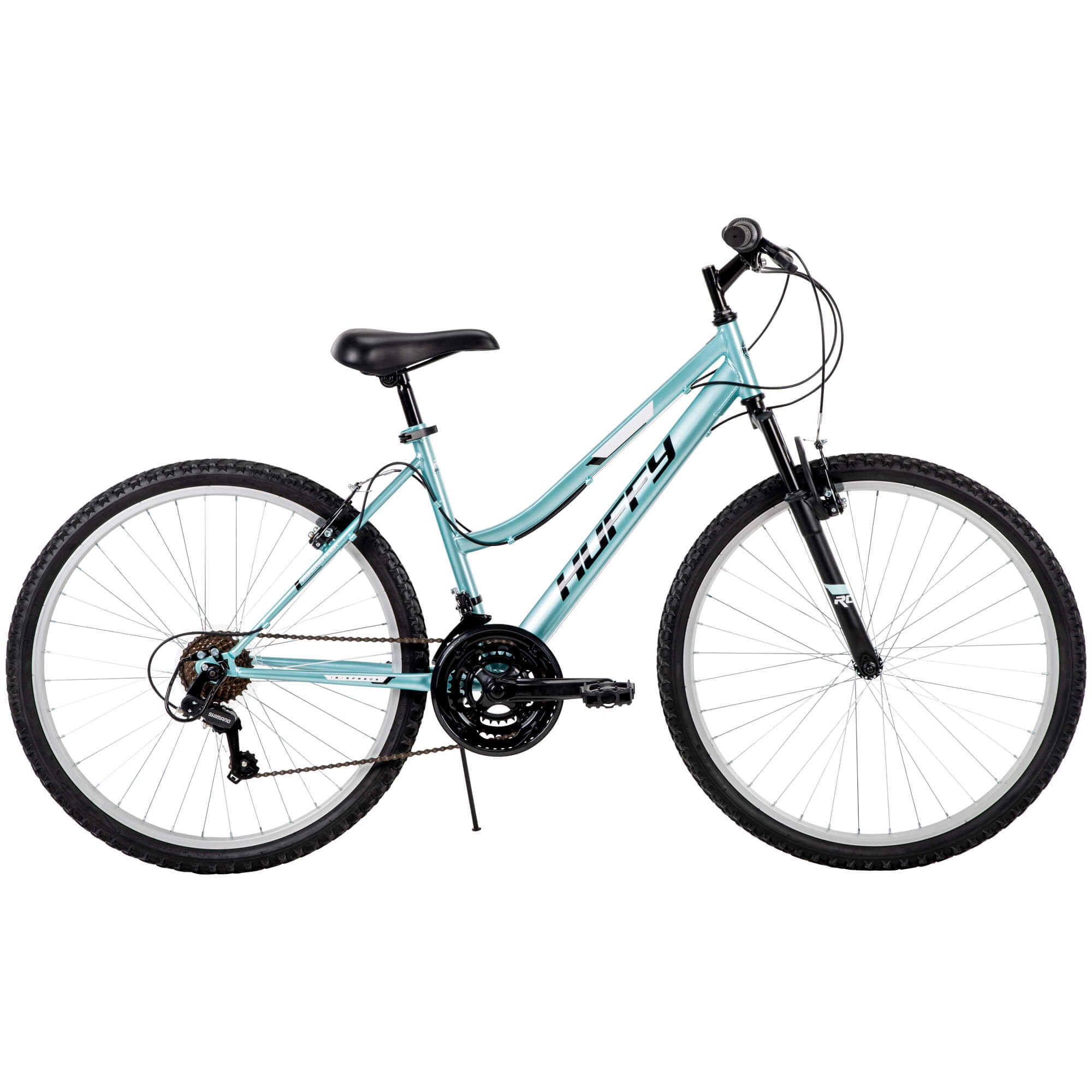 Huffy Rock Creek Mountain Bike, 18-Speed Performance, Front Suspension, Teal (26 in) jl57i