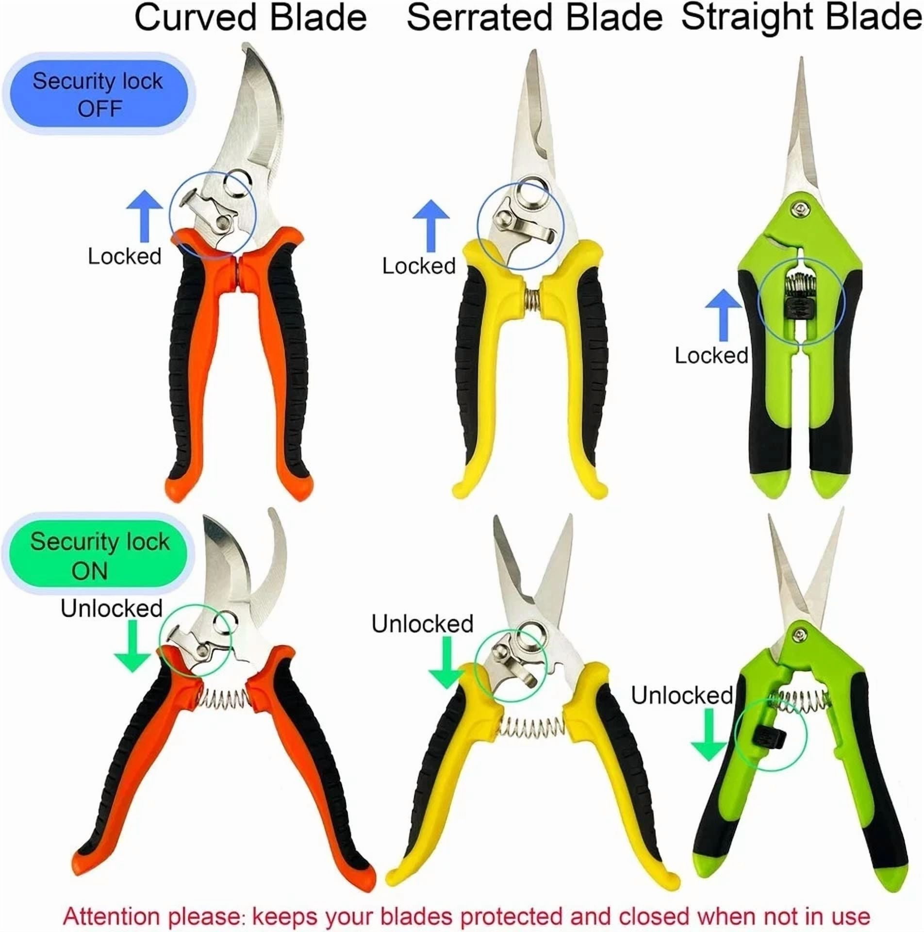 PURELY Pruning Shears and Gardening Gloves Set (4 Pack, 8 in) no4ei