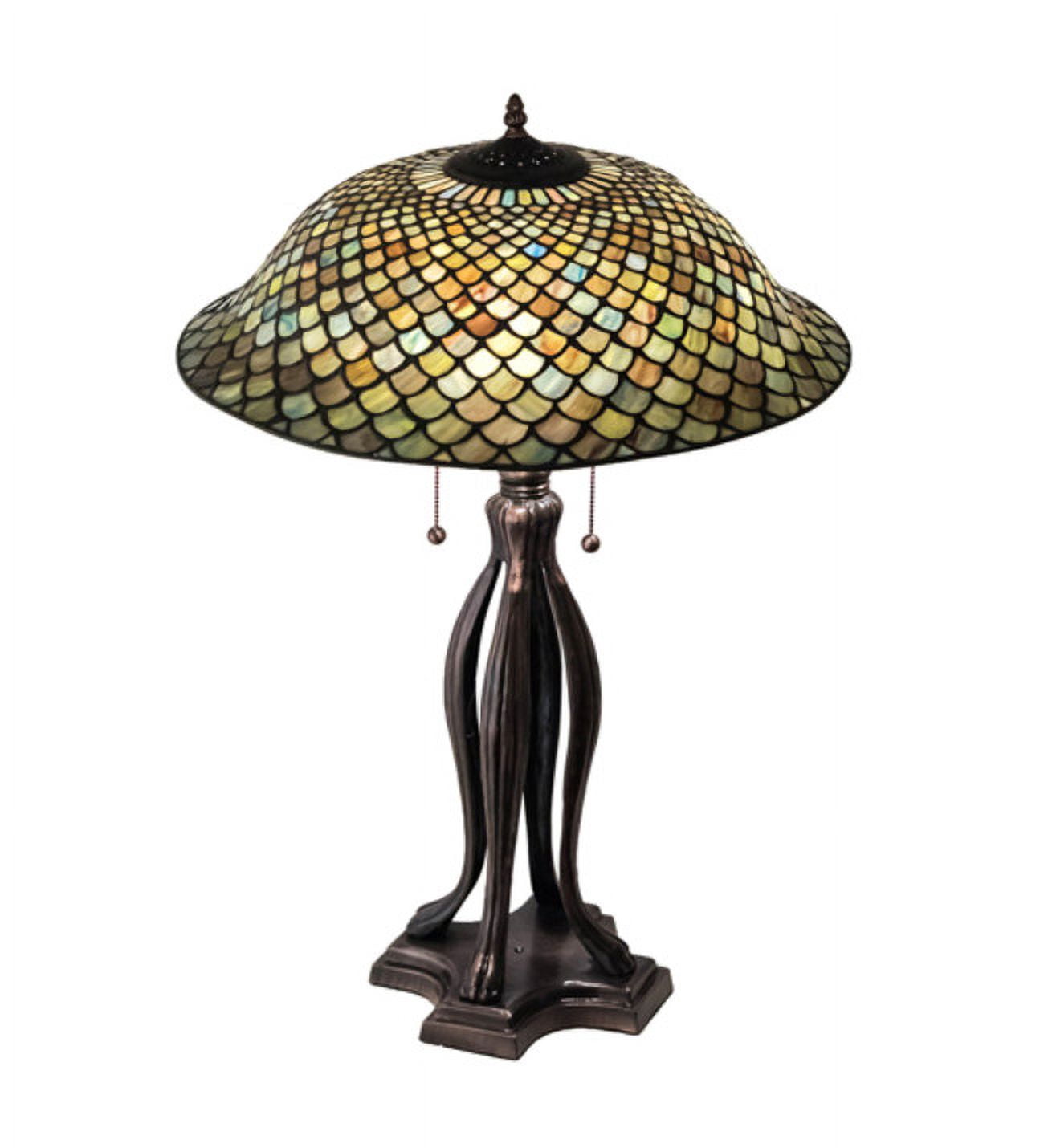 Meyda Fishscale Table Lamp Decorative Lighting (Amber, 30 in) qdt1d