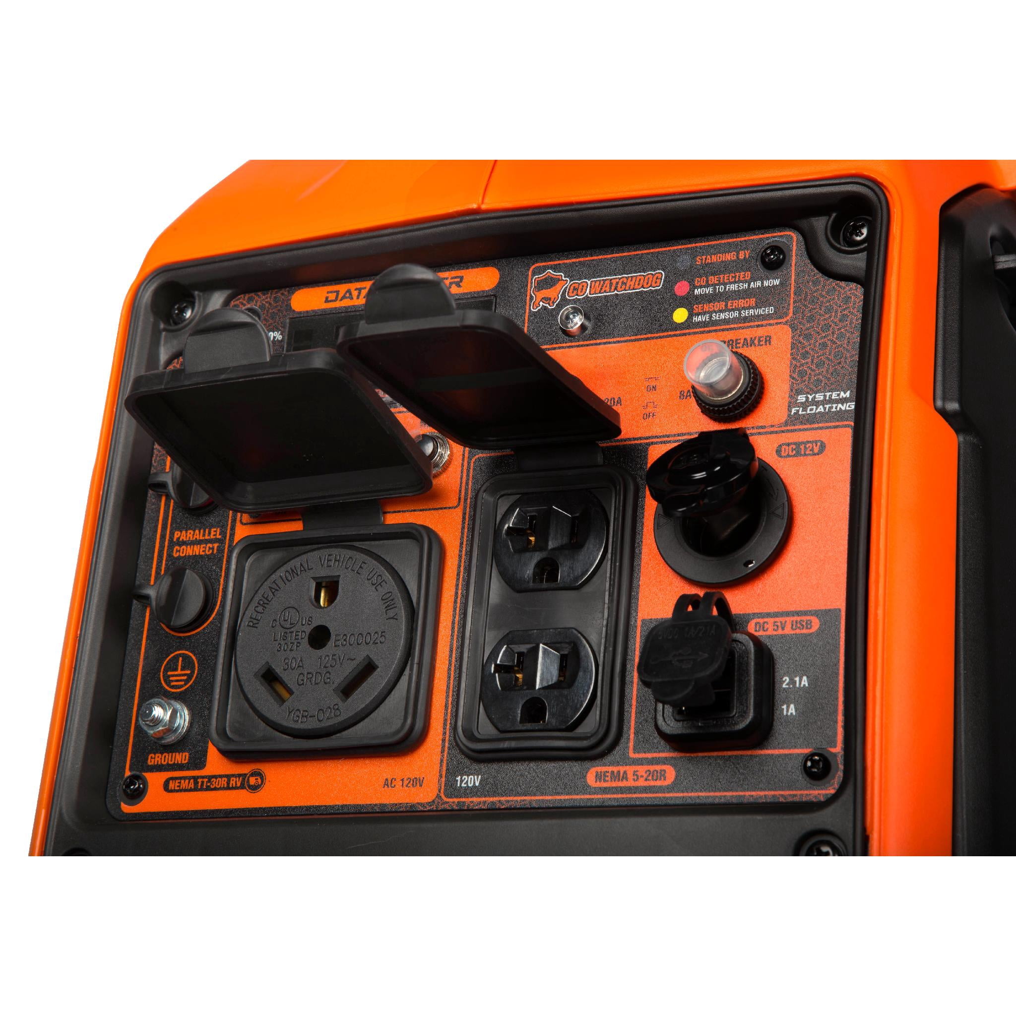 WEN 3600-Watt Portable Inverter Generator RV-Ready with CO Watchdog and Fuel Shut Off (56360iX) 8h0rs