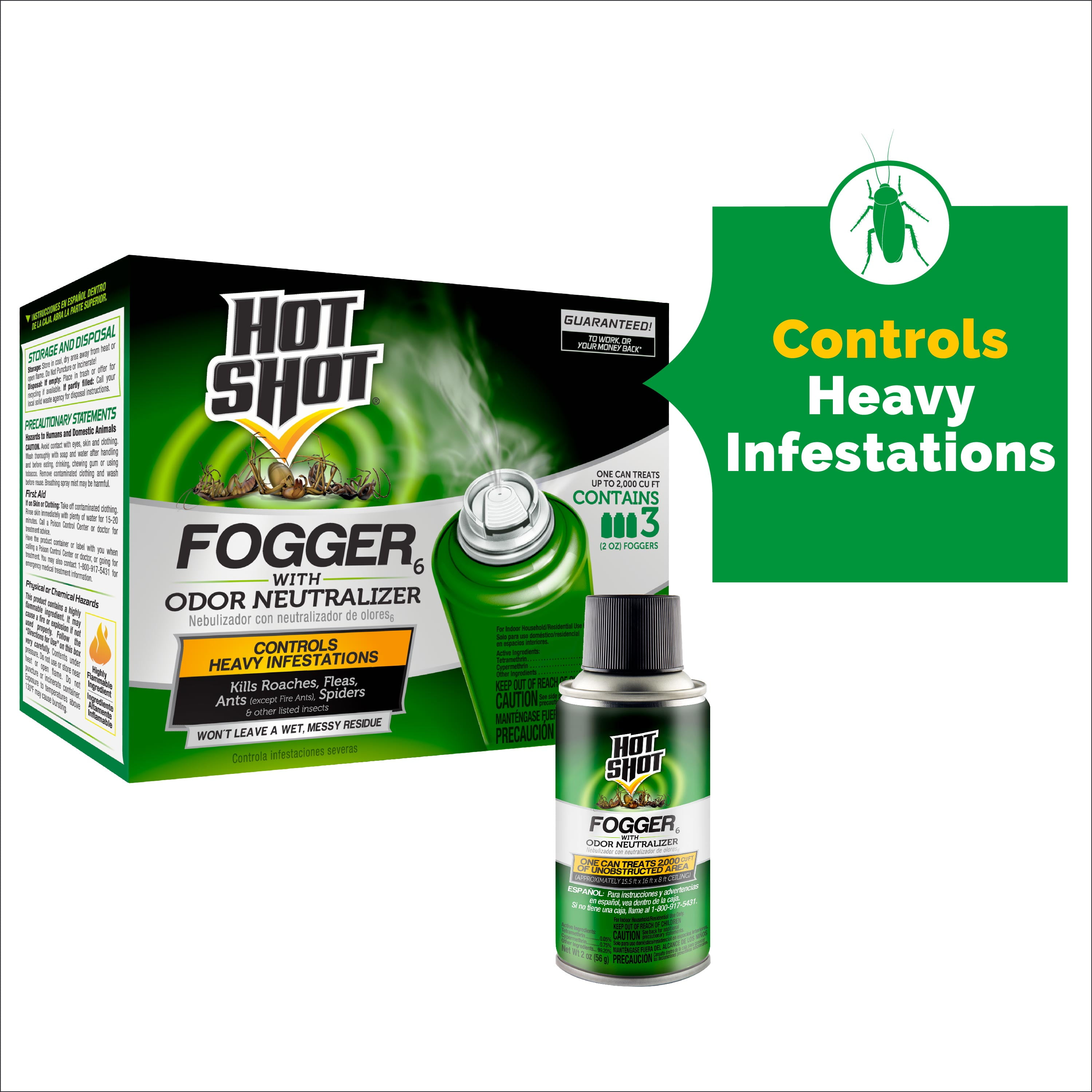 Hot Shot Indoor Insect Fogger with Odor Neutralizer (3 Count, 2 oz per unit) ngc5r