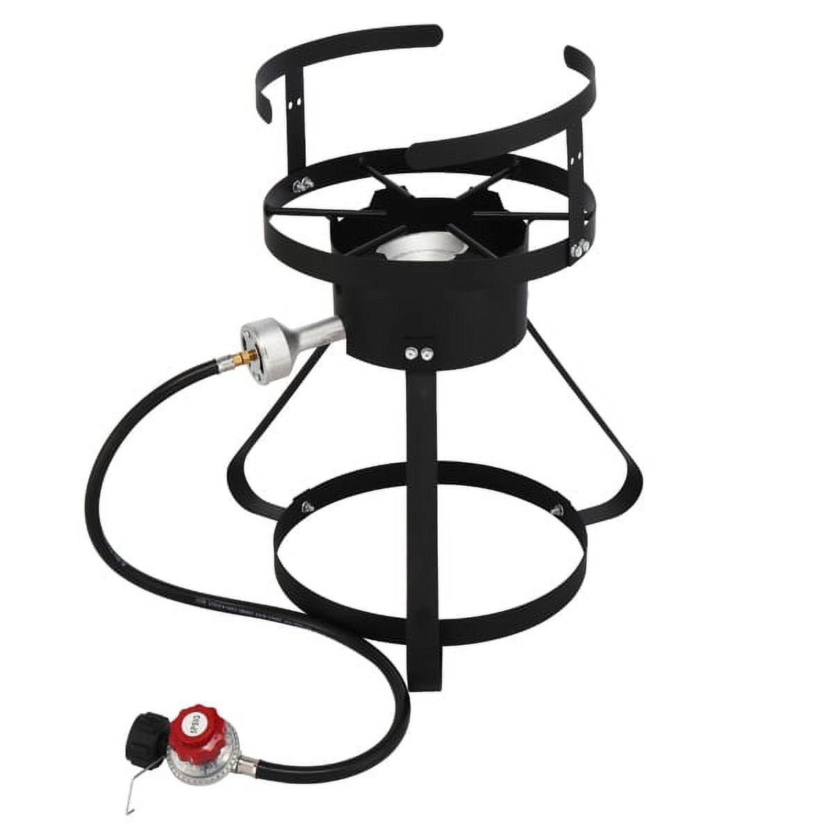 AMEEL Outdoor Gas Fryer Cooking Station with 30qt and 10qt Pots (Black, 13 in x 32 in) o1q1e
