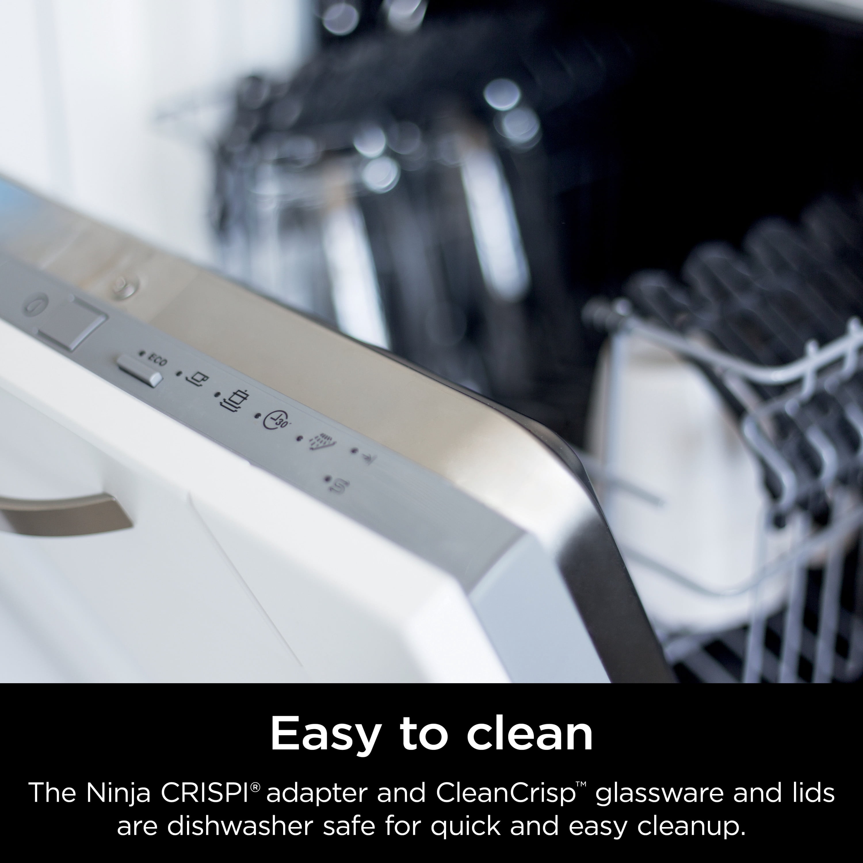 Ninja Crispi Glass Air Fryer 3-in-1 Portable Countertop Oven (White, 4 qt) iggs7