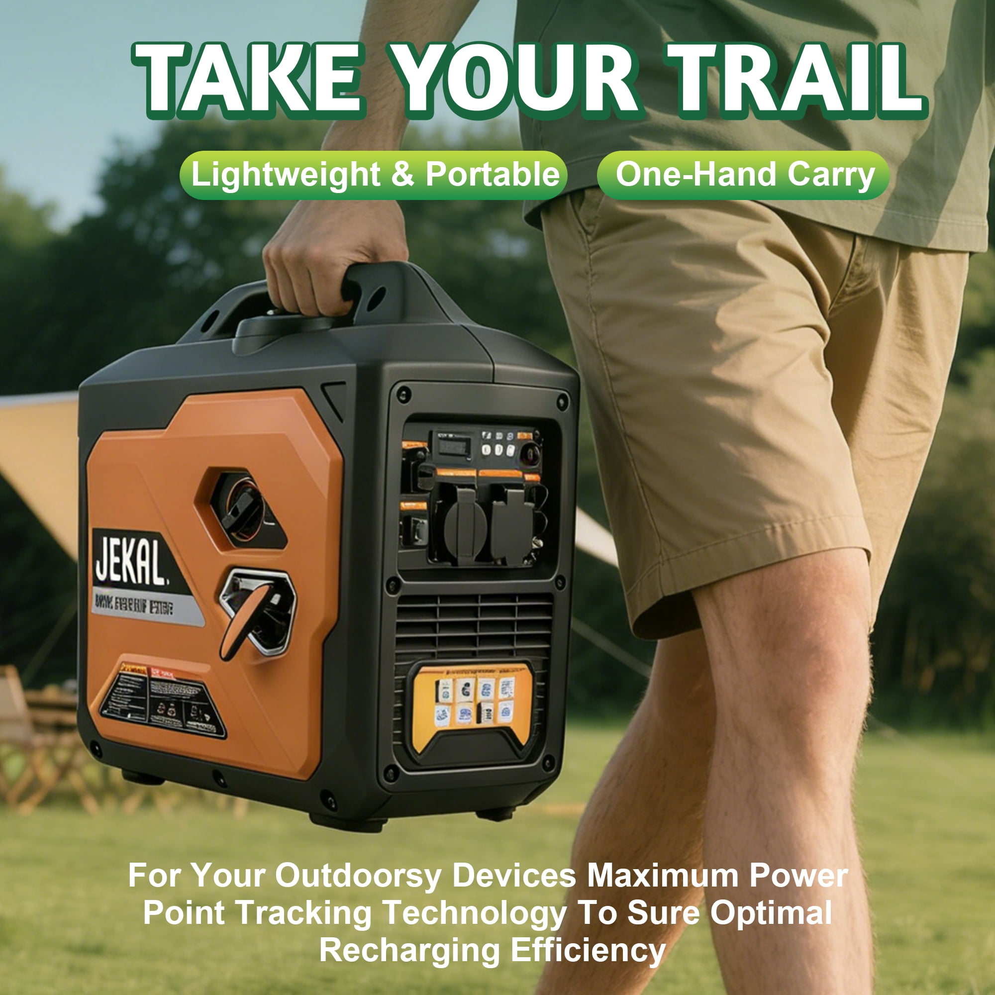 MUSSLAN 2500W Portable Inverter Generator, Quiet Gas Propane Powered Engine with CO Sensor and RV Ready Outlet (2500W) fdc3g