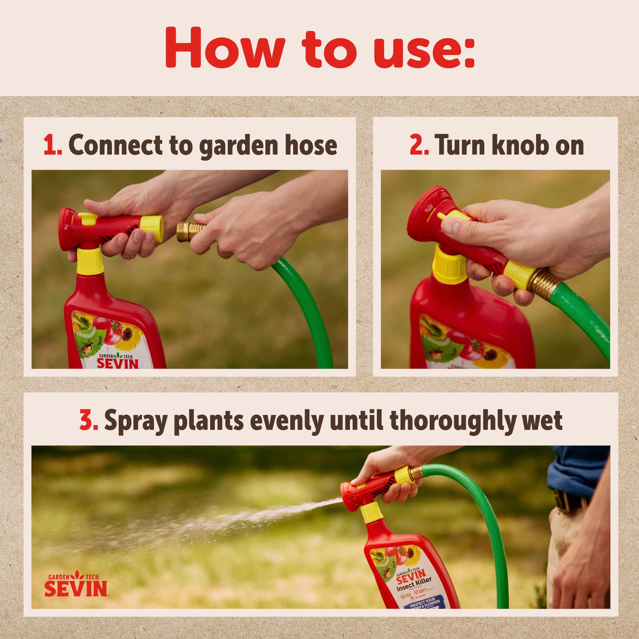 Sevin Ready-to-Spray Insect Killer for Gardens and Flowers (32 fl oz) 4d22j
