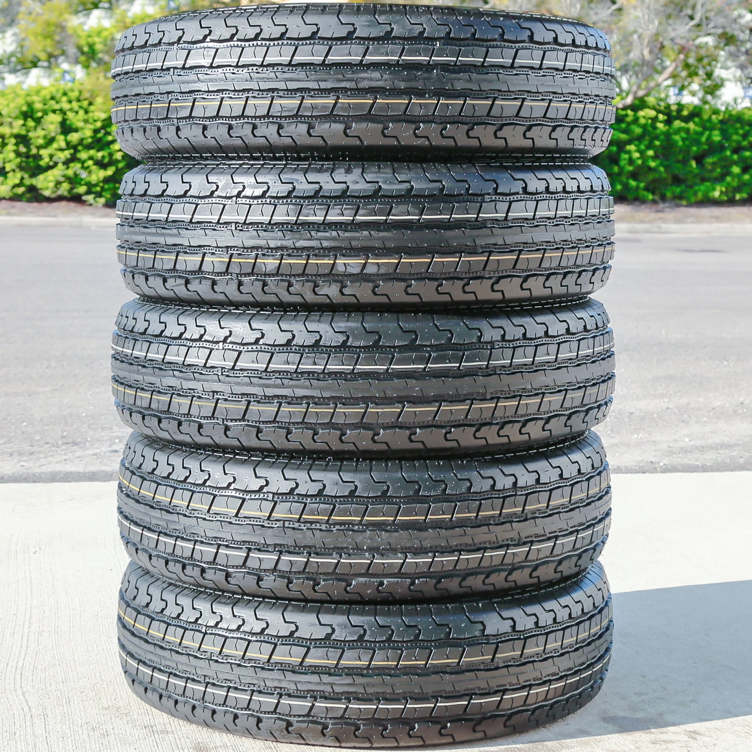Roundrule ST Hikee Trailer Tires All Season Highway Performance (ST205/75R15, 8 Ply, Set of 4) 5hz18