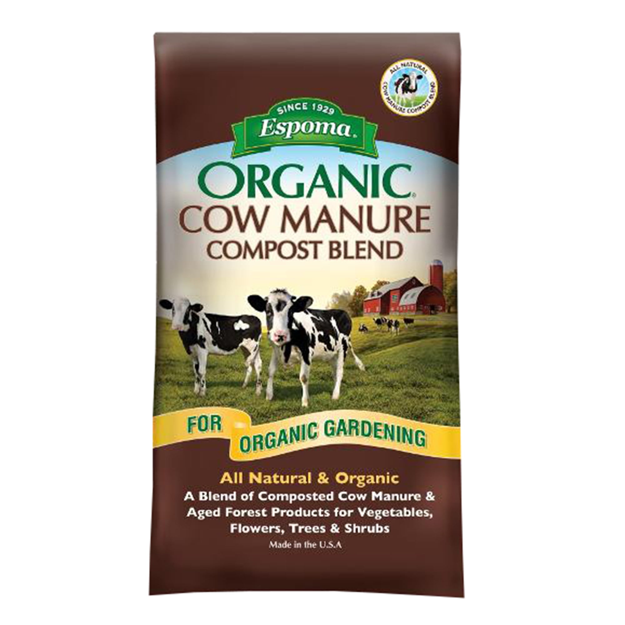 Espoma Organic Cow Manure Garden Soil for Vegetables and Flowers (1 cu ft) gjhpb