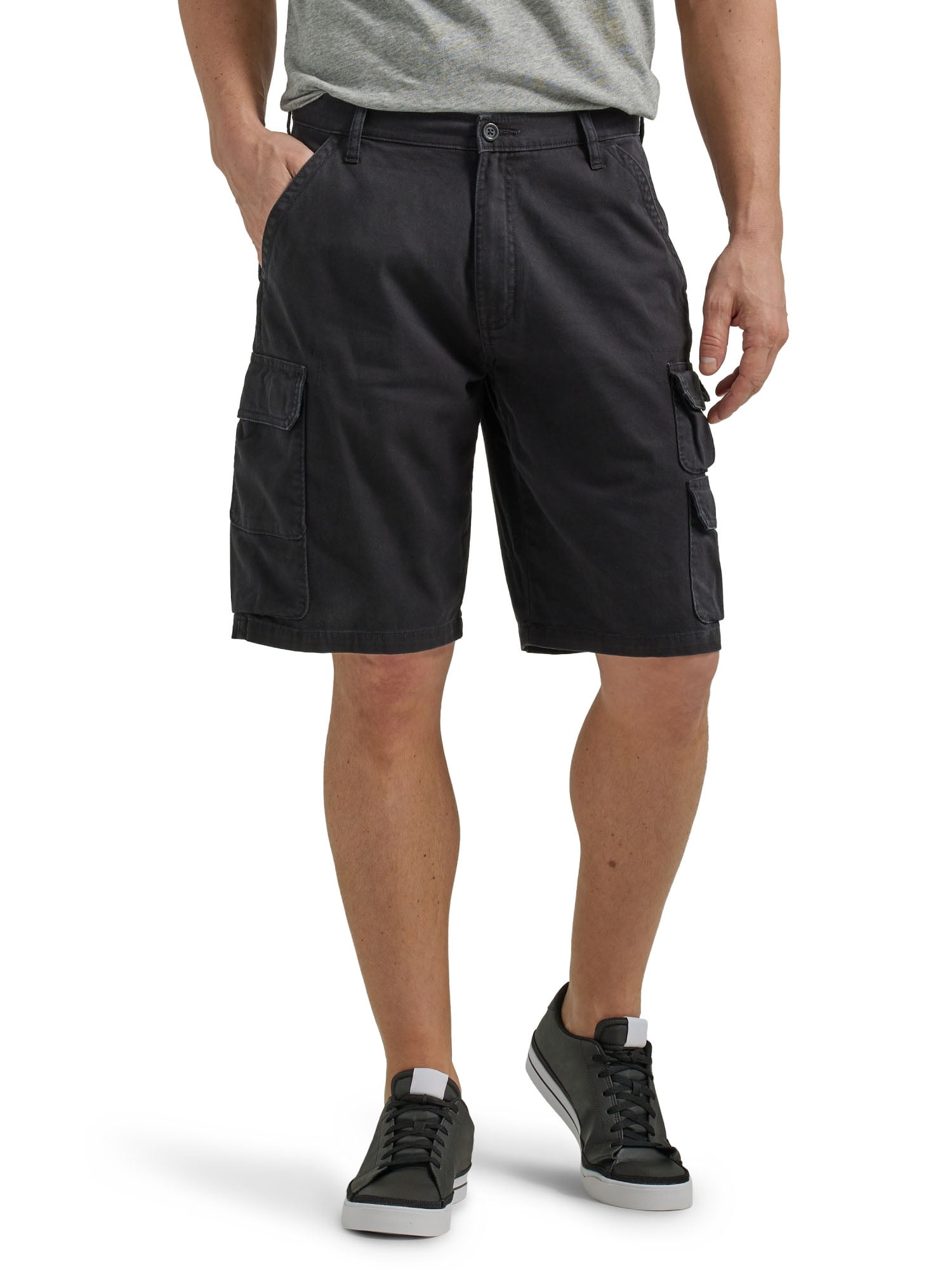 Wrangler Men's Relaxed Fit Multi-Pocket Cargo Shorts with Stretch (Black, 30-50) rxsjh