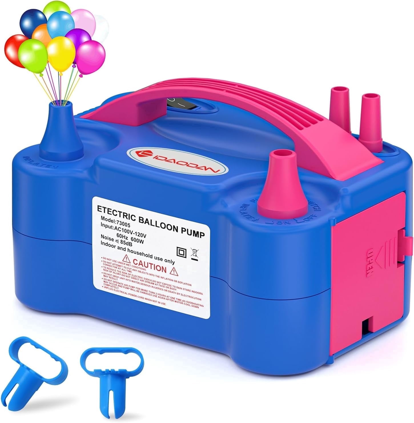 IDAODAN Electric Balloon Pump, Portable High-Speed Air Inflator for Party Decorations (Blue, 1.3 lb) yxhex
