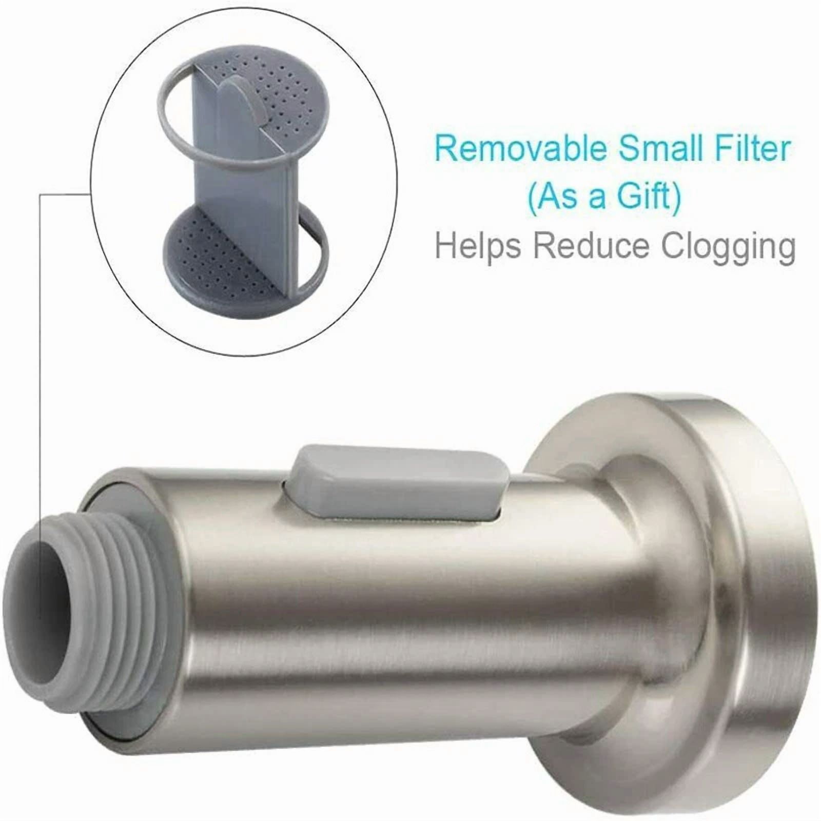 VAULT Pull-Out Kitchen Sink Faucet Sprayer Head Replacement (Brushed Nickel, G1/2 Connection) 4sv93 - Image 4