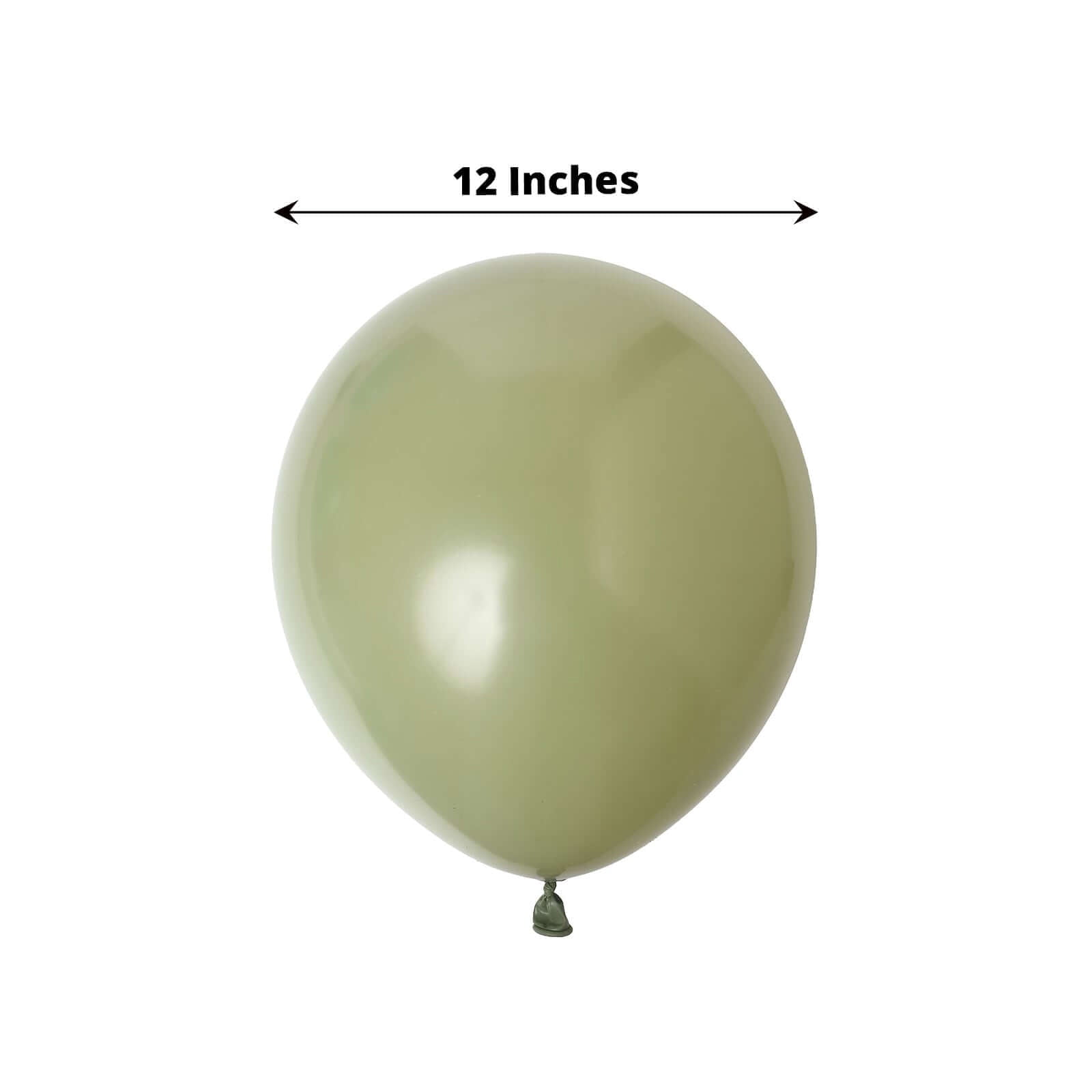 Efavormart Matte Pastel Olive Green Latex Party Balloons (12 in, 25 Pack) olue7