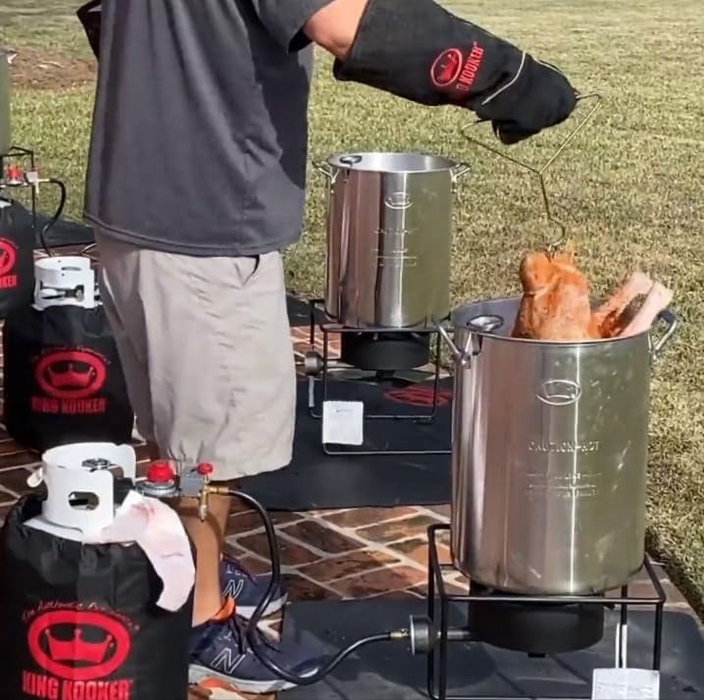 King Kooker Outdoor Propane Turkey Fryer Set with Aluminum Pot (29 qt) 08cyb